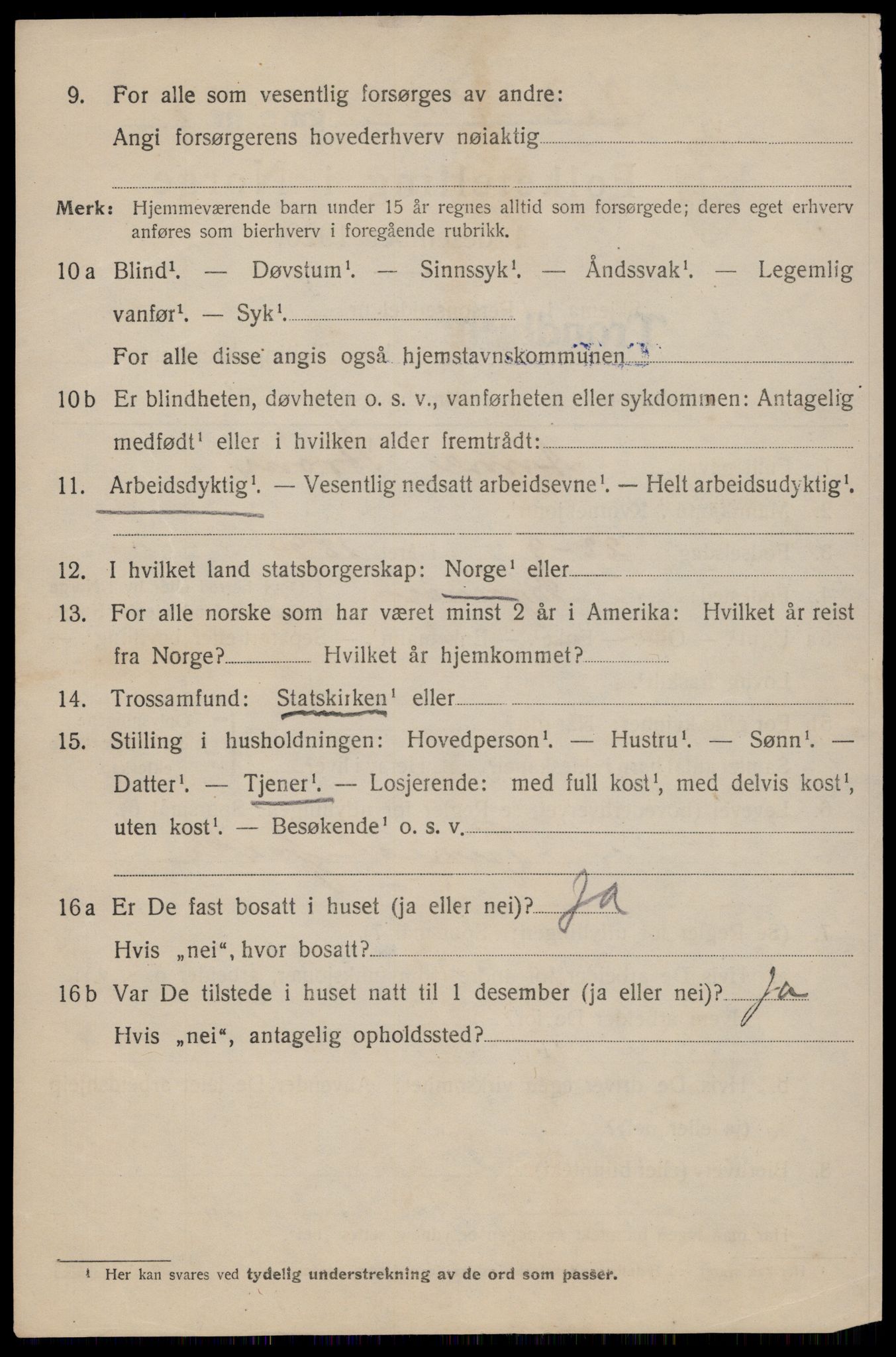 SAT, 1920 census for Trondheim, 1920, p. 103719