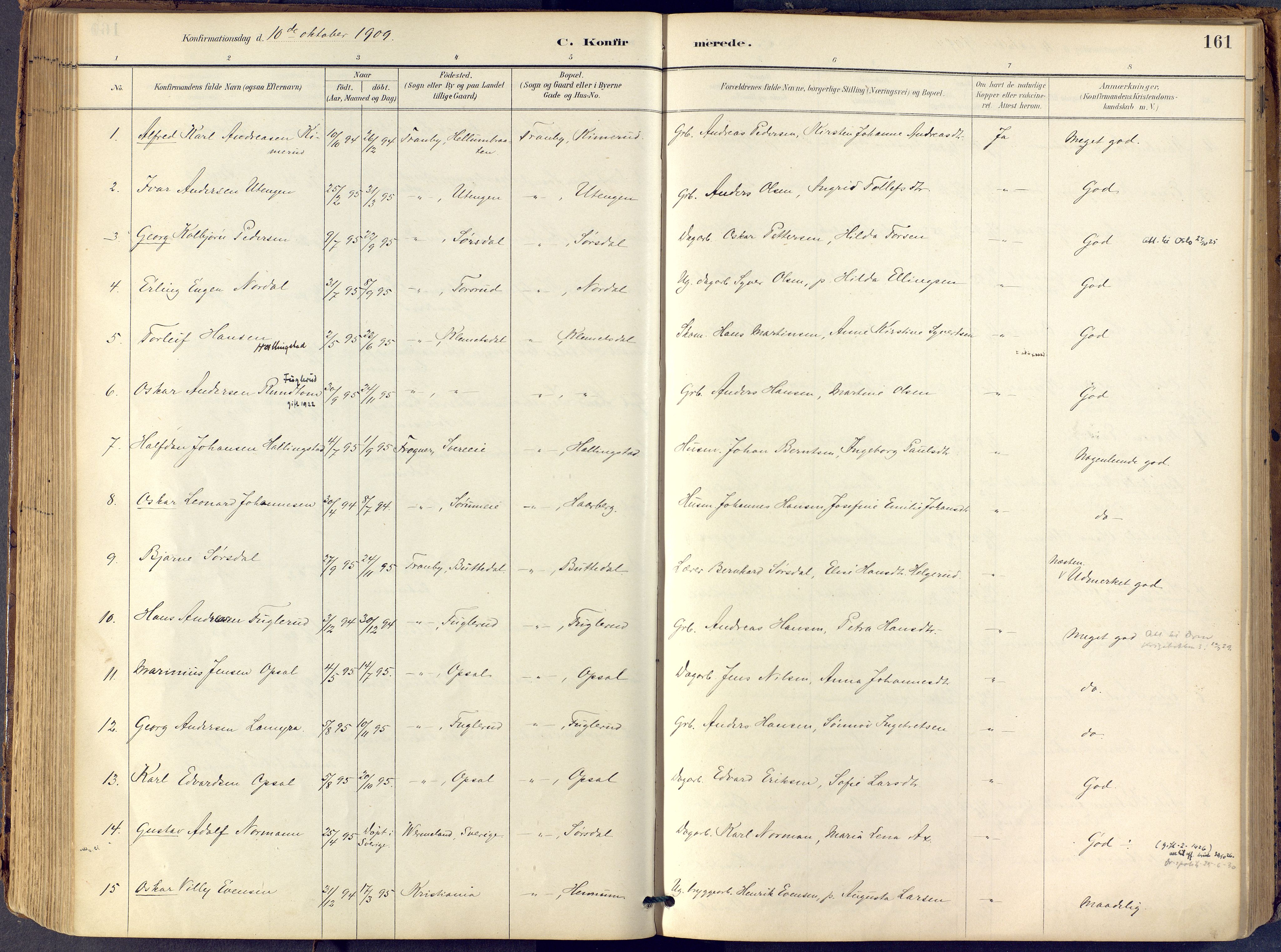 Lier kirkebøker, SAKO/A-230/F/Fb/L0001: Parish register (official) no. II 1, 1883-1910, p. 161