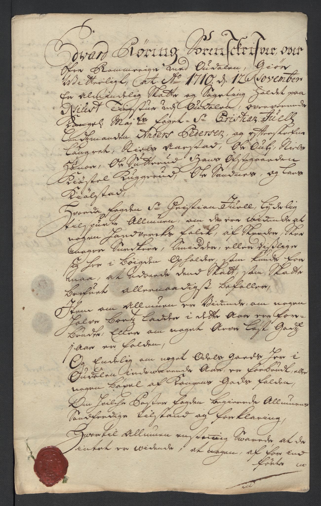 Rentekammeret inntil 1814, Reviderte regnskaper, Fogderegnskap, RA/EA-4092/R13/L0847: Fogderegnskap Solør, Odal og Østerdal, 1710, p. 59