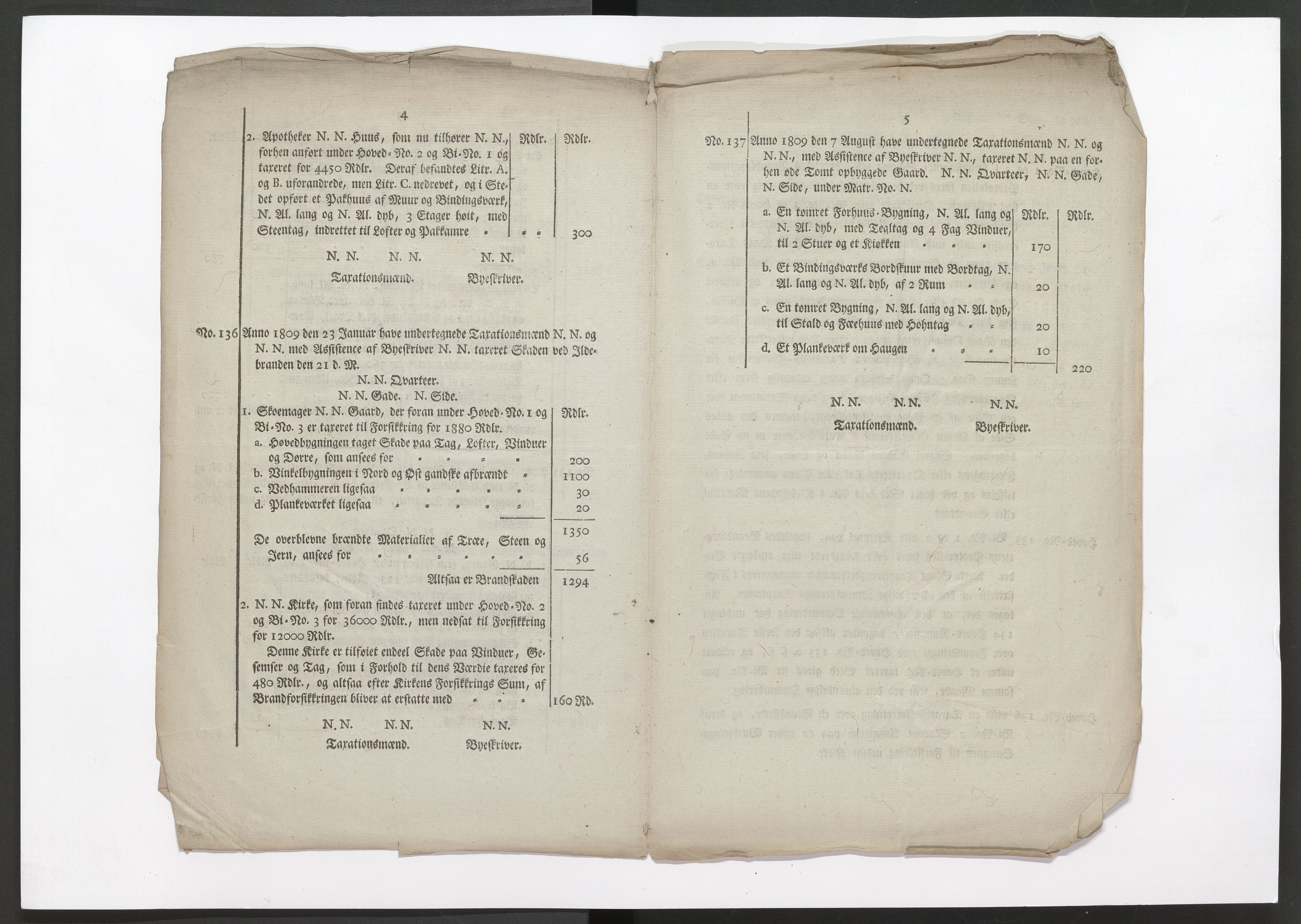 Molde magistrat, AV/SAT-A-0026/K/Kb/L0001: Brannforsikringsprotokoll, 1807-1817