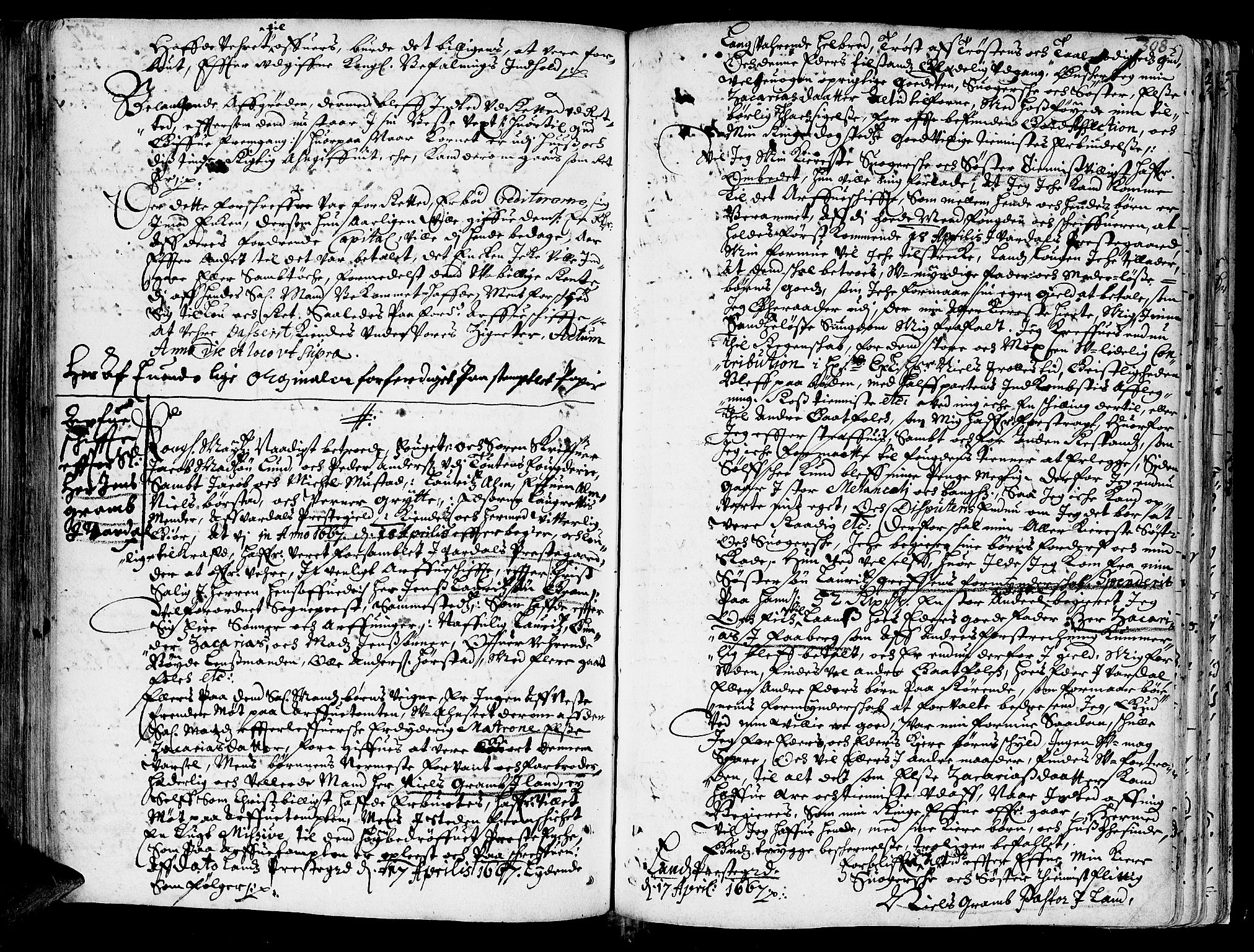 Toten tingrett, SAH/TING-006/J/Ja/L0001: Skifteprotokoll, 1657-1669, p. 307b-308a