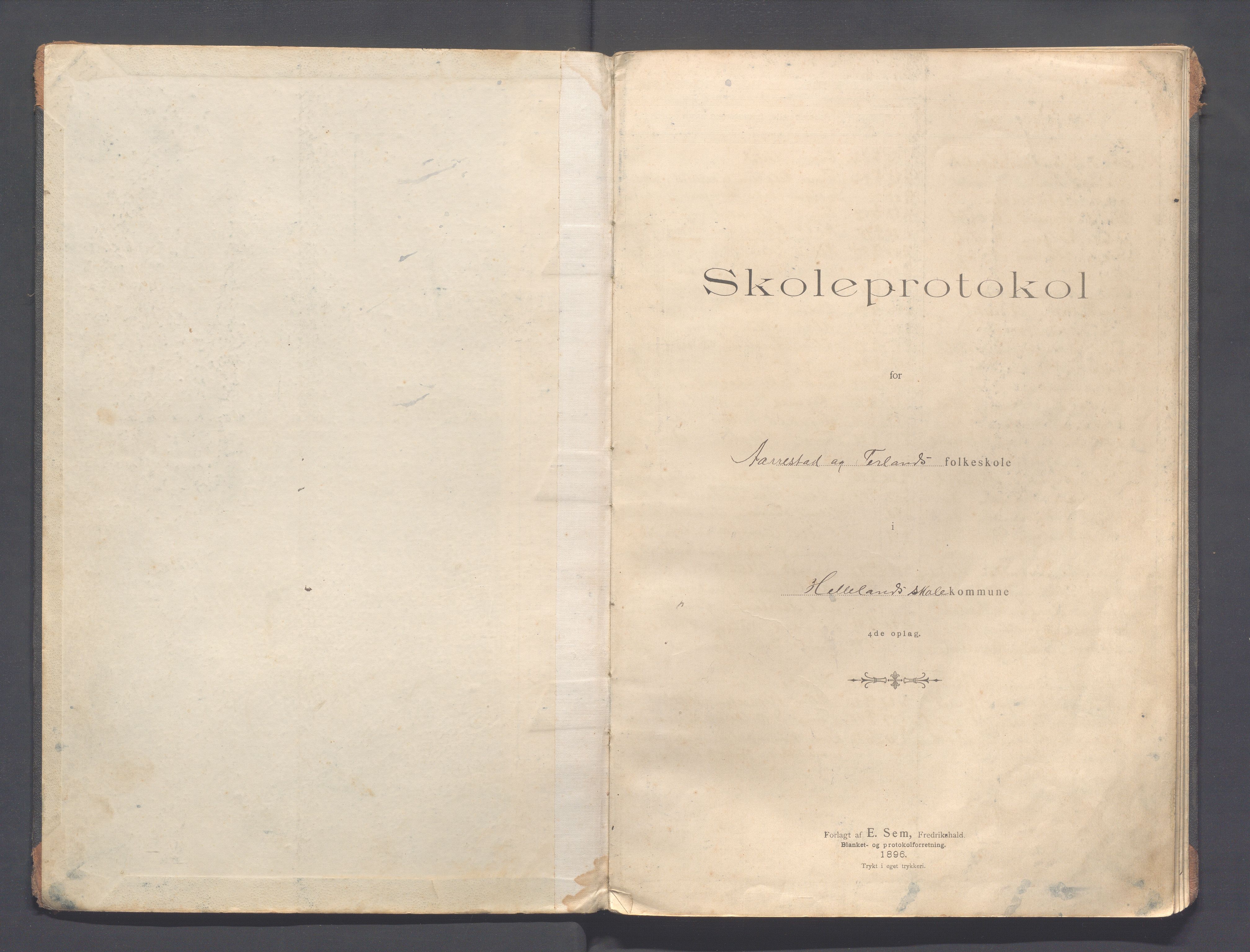 Helleland kommune - Skolekommisjonen/skolestyret, IKAR/K-100486/H/L0013: Skoleprotokoll - Hæstad, Øen,Årrestad,Terland, 1899-1909, p. 2