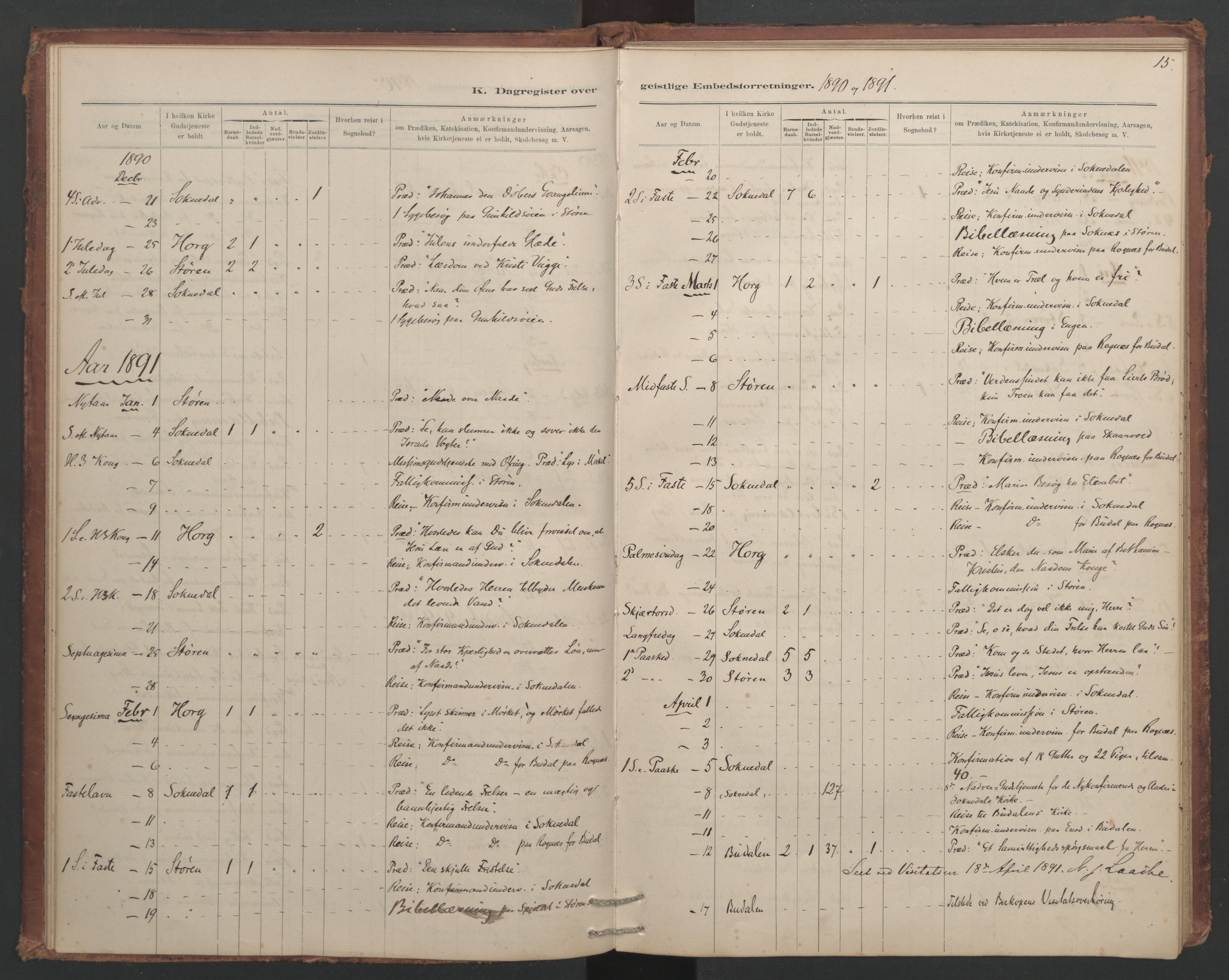 Ministerialprotokoller, klokkerbøker og fødselsregistre - Sør-Trøndelag, SAT/A-1456/687/L1012: Diary records no. 687B01, 1887-1914, p. 15