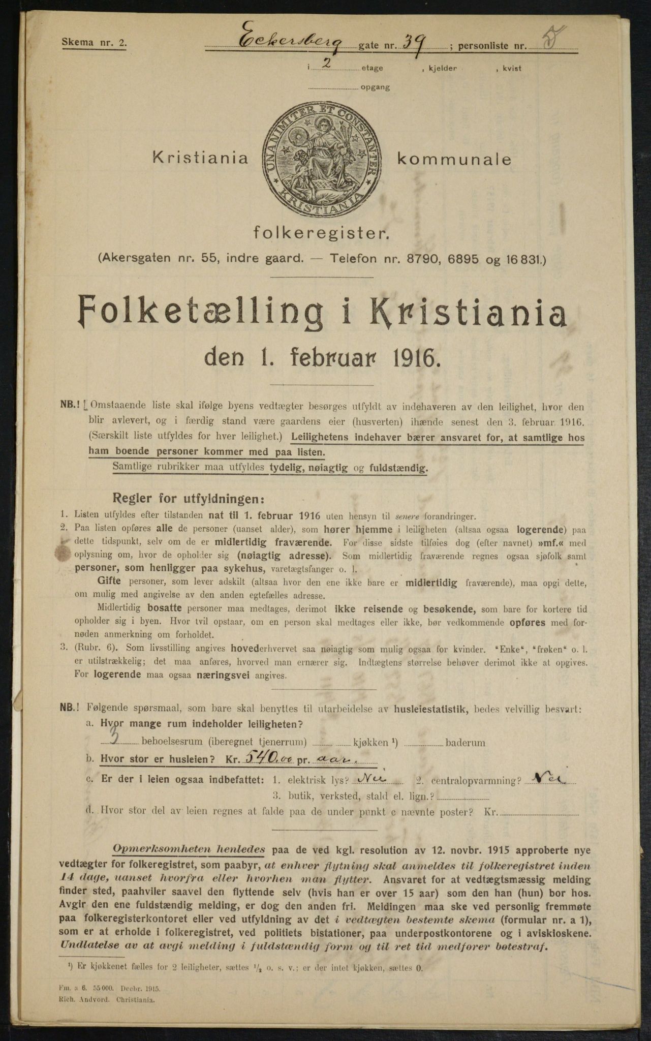 OBA, Municipal Census 1916 for Kristiania, 1916, p. 18772