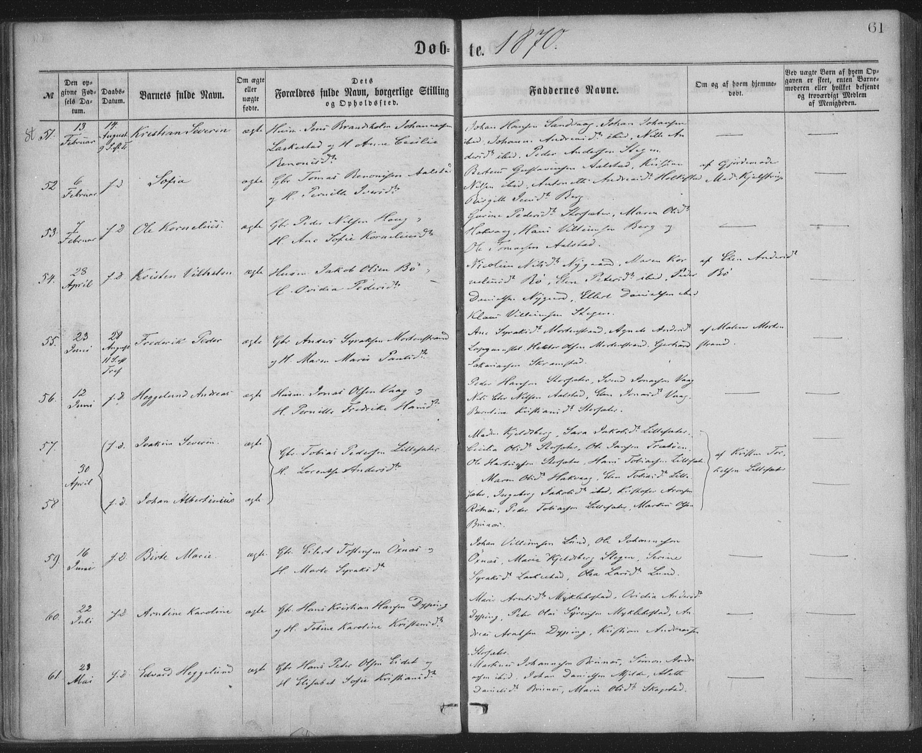 Ministerialprotokoller, klokkerbøker og fødselsregistre - Nordland, AV/SAT-A-1459/855/L0801: Parish register (official) no. 855A09, 1864-1874, p. 61