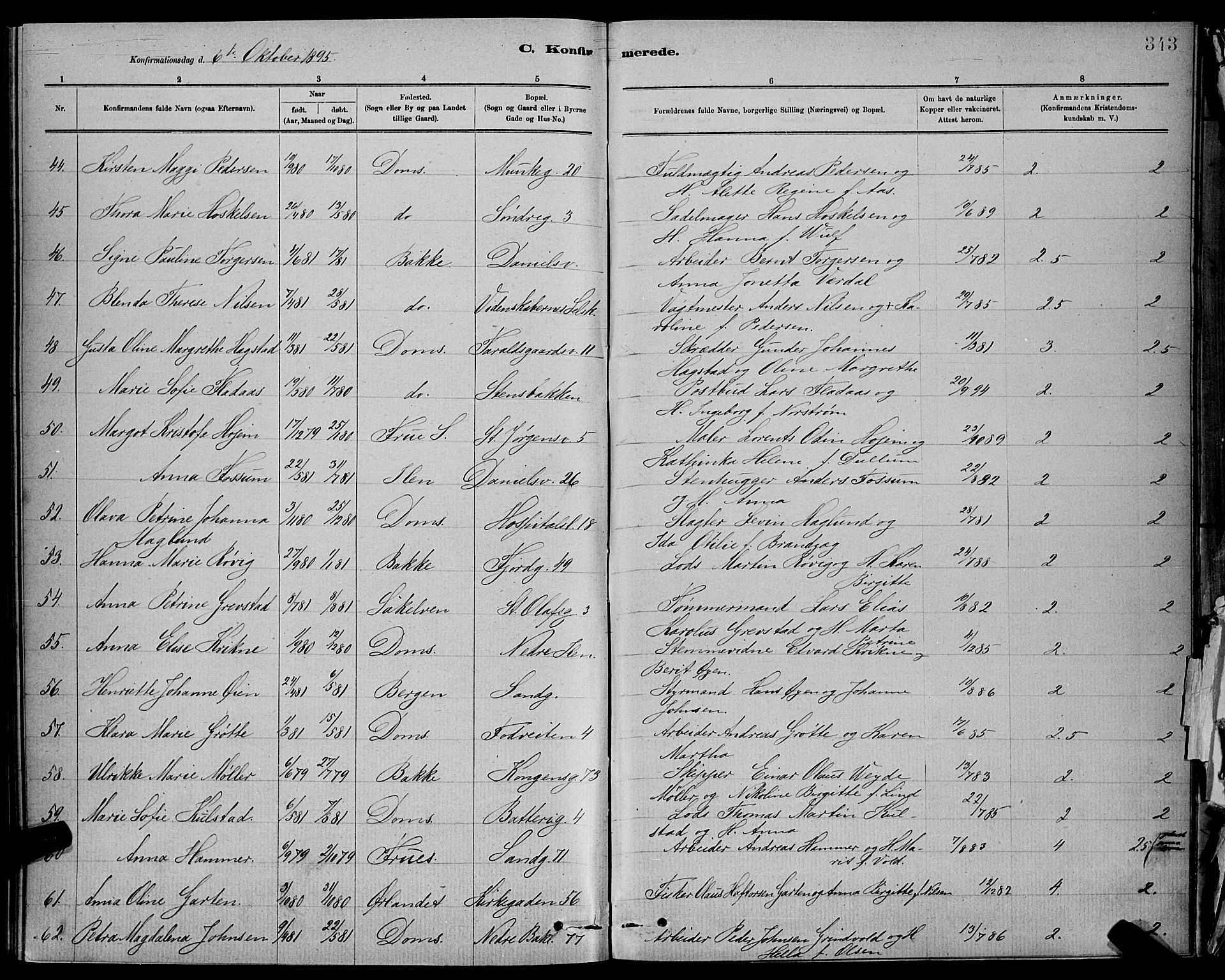 Ministerialprotokoller, klokkerbøker og fødselsregistre - Sør-Trøndelag, SAT/A-1456/601/L0092: Parish register (copy) no. 601C10, 1884-1897, p. 343