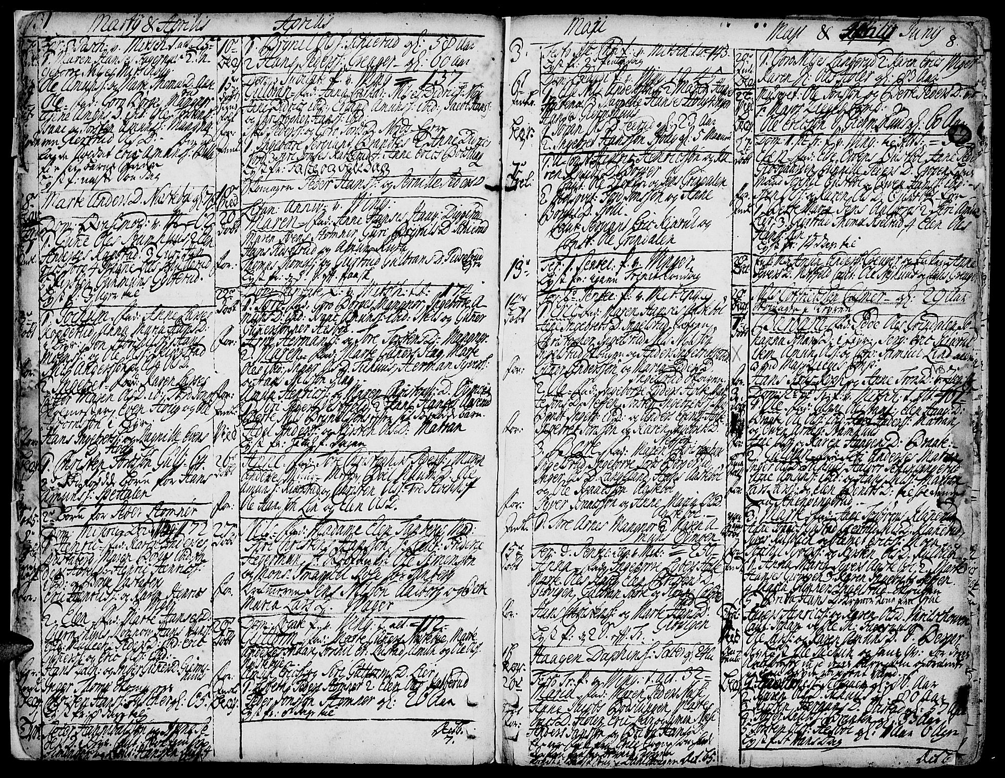 Vinger prestekontor, SAH/PREST-024/H/Ha/Haa/L0002: Parish register (official) no. 2, 1730-1751, p. 8