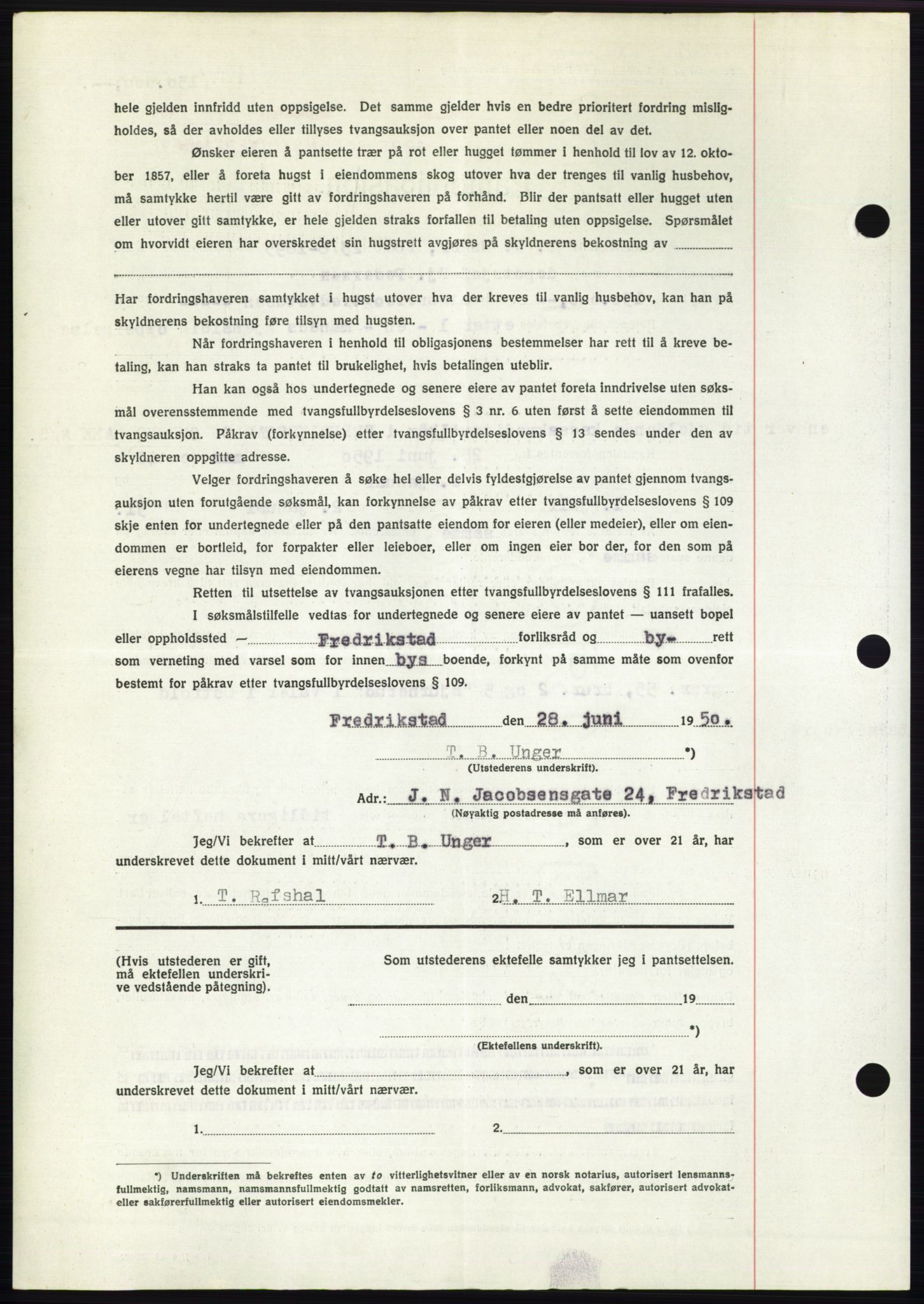 Moss sorenskriveri, AV/SAO-A-10168: Mortgage book no. B24, 1950-1950, Diary no: : 2073/1950