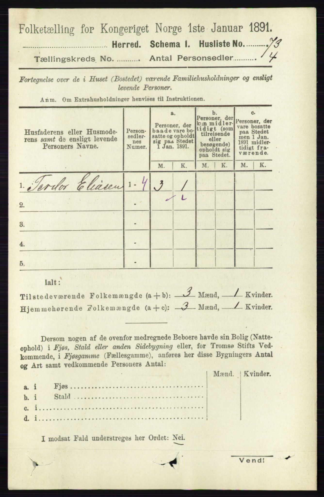 RA, 1891 census for 0125 Eidsberg, 1891, p. 3571