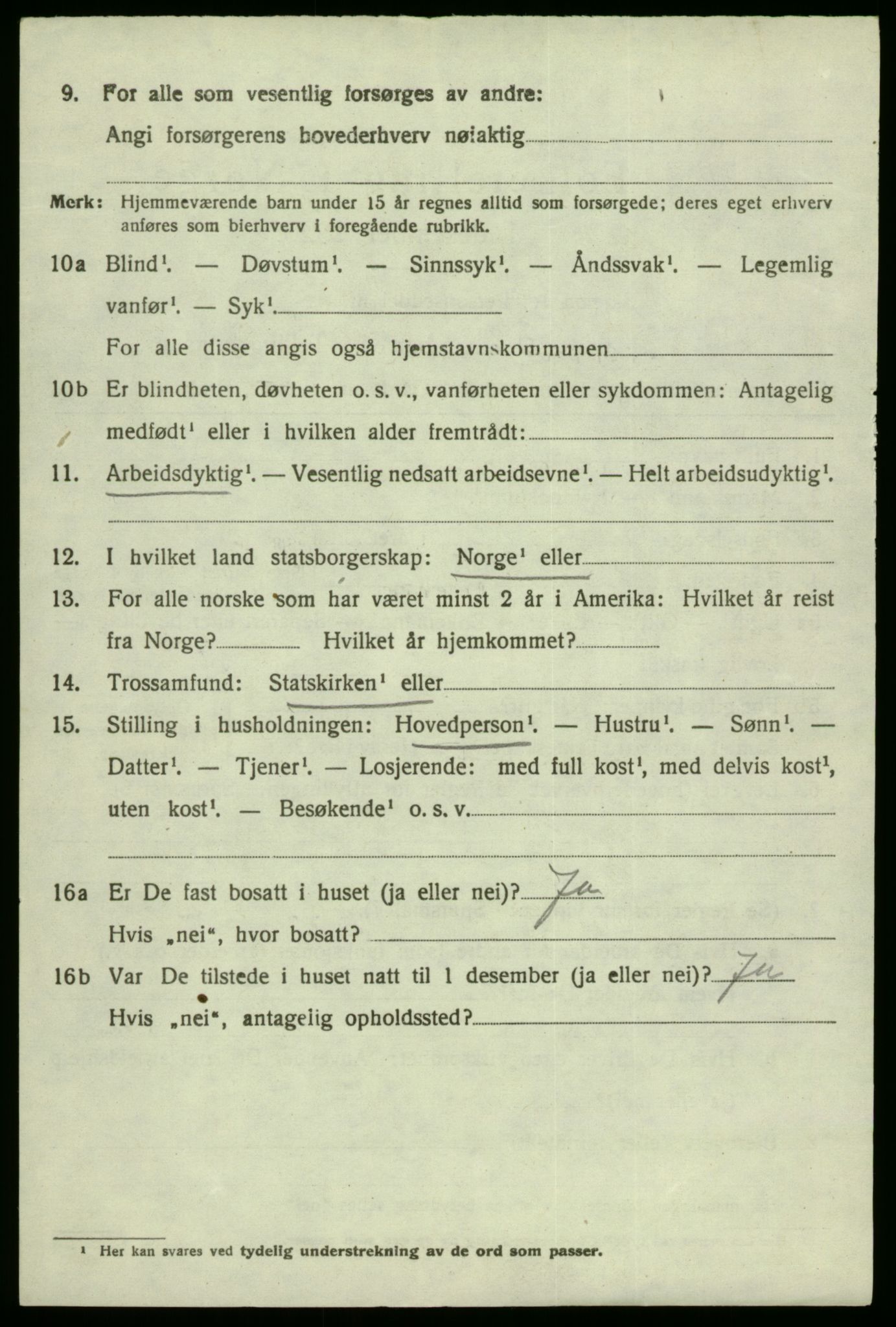 SAB, 1920 census for Bruvik, 1920, p. 2641