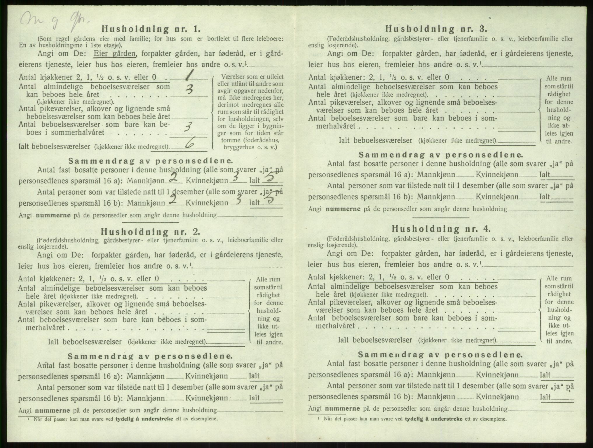 SAB, 1920 census for Vik, 1920, p. 363