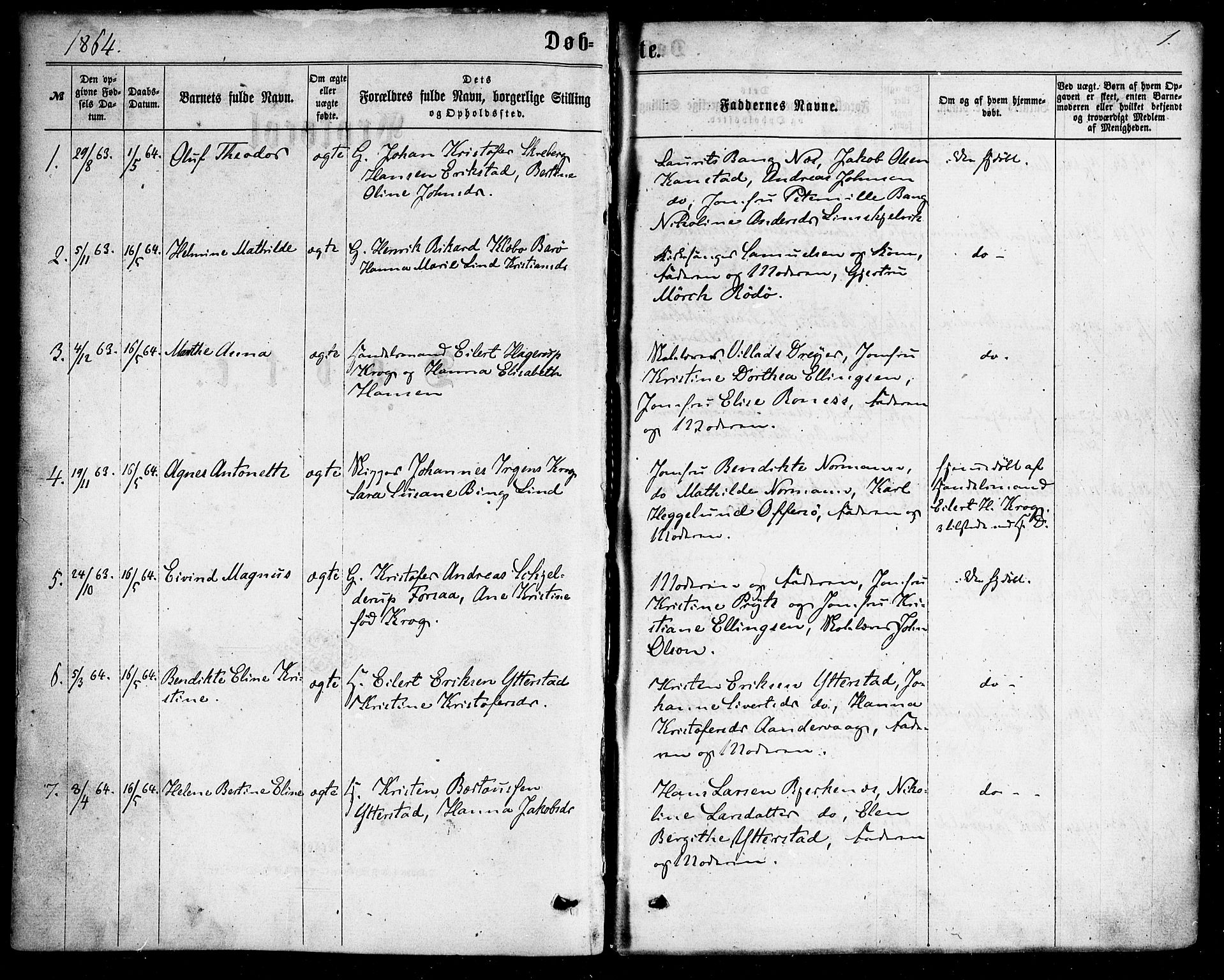 Ministerialprotokoller, klokkerbøker og fødselsregistre - Nordland, AV/SAT-A-1459/872/L1034: Parish register (official) no. 872A09, 1864-1884, p. 1