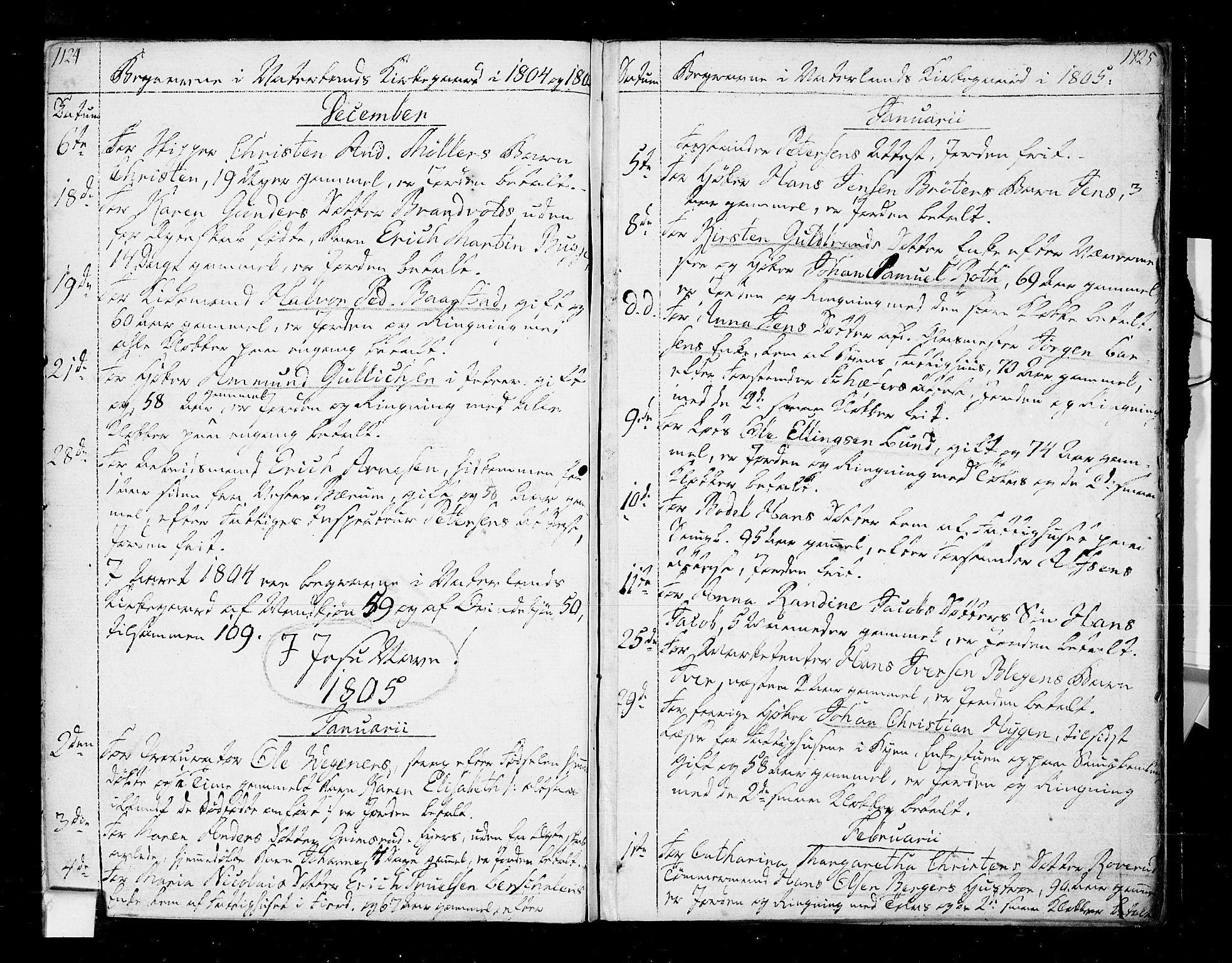 Oslo domkirke Kirkebøker, SAO/A-10752/F/Fa/L0005: Parish register (official) no. 5, 1787-1806, p. 1124-1125