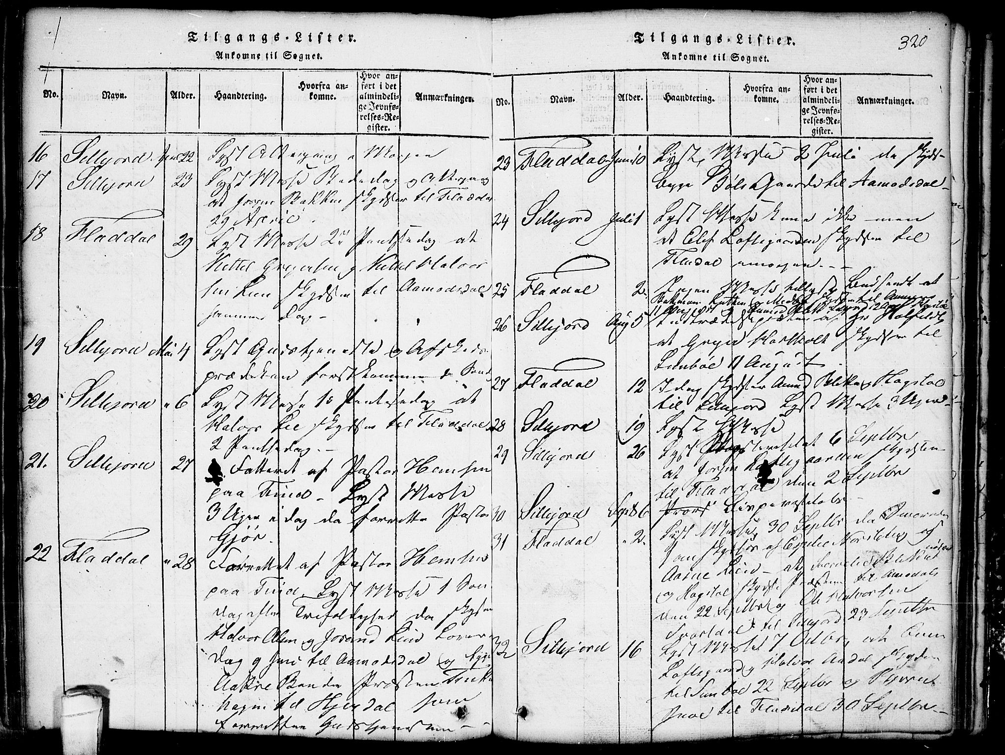 Seljord kirkebøker, AV/SAKO-A-20/G/Gb/L0002: Parish register (copy) no. II 2, 1815-1854, p. 320