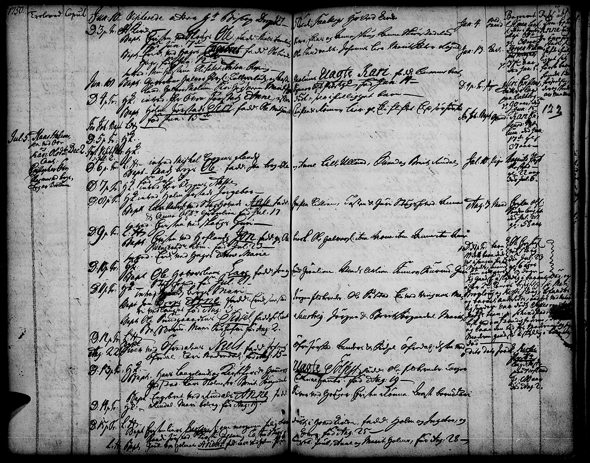 Fåberg prestekontor, AV/SAH-PREST-086/H/Ha/Haa/L0001: Parish register (official) no. 1, 1727-1775, p. 122