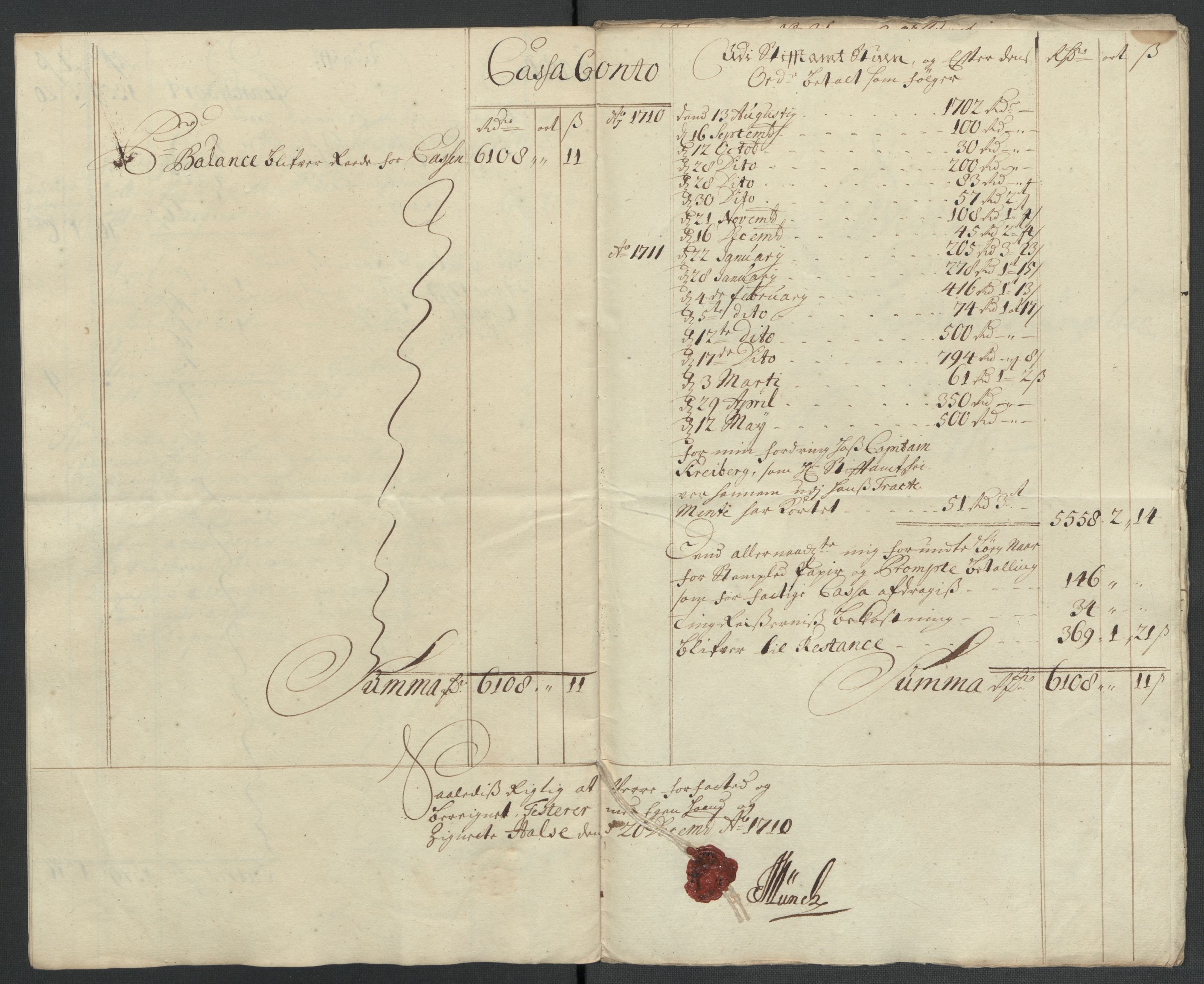 Rentekammeret inntil 1814, Reviderte regnskaper, Fogderegnskap, AV/RA-EA-4092/R56/L3744: Fogderegnskap Nordmøre, 1709-1710, p. 177