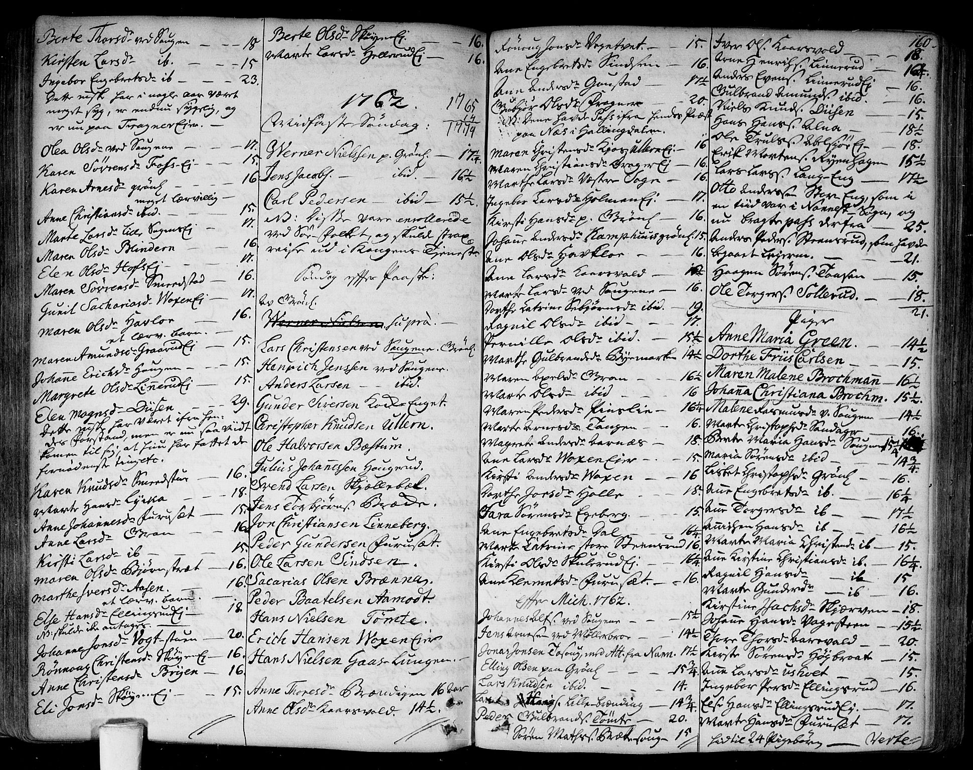 Aker prestekontor kirkebøker, SAO/A-10861/F/L0008: Parish register (official) no. 8, 1749-1765, p. 160