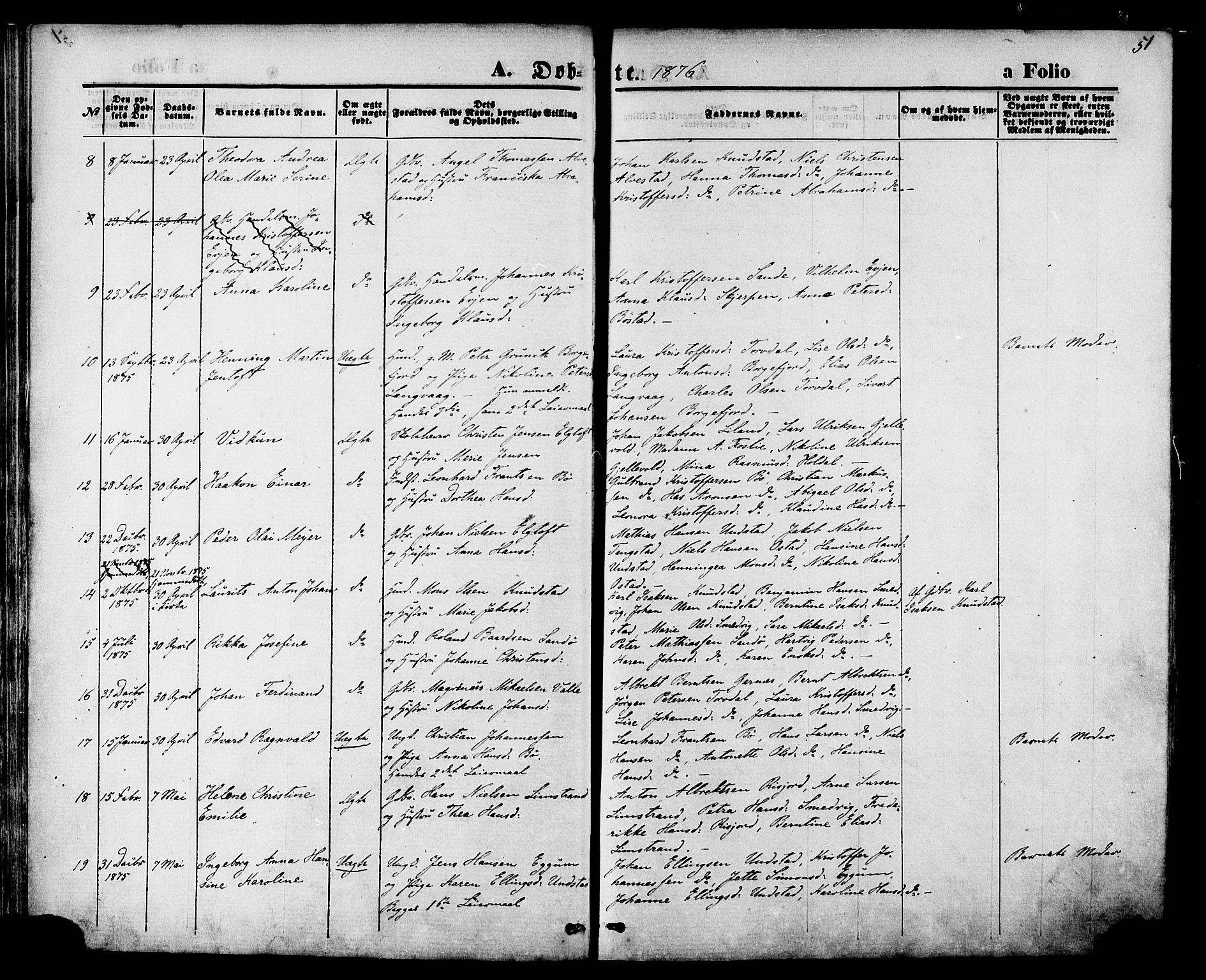 Ministerialprotokoller, klokkerbøker og fødselsregistre - Nordland, SAT/A-1459/880/L1132: Parish register (official) no. 880A06, 1869-1887, p. 51