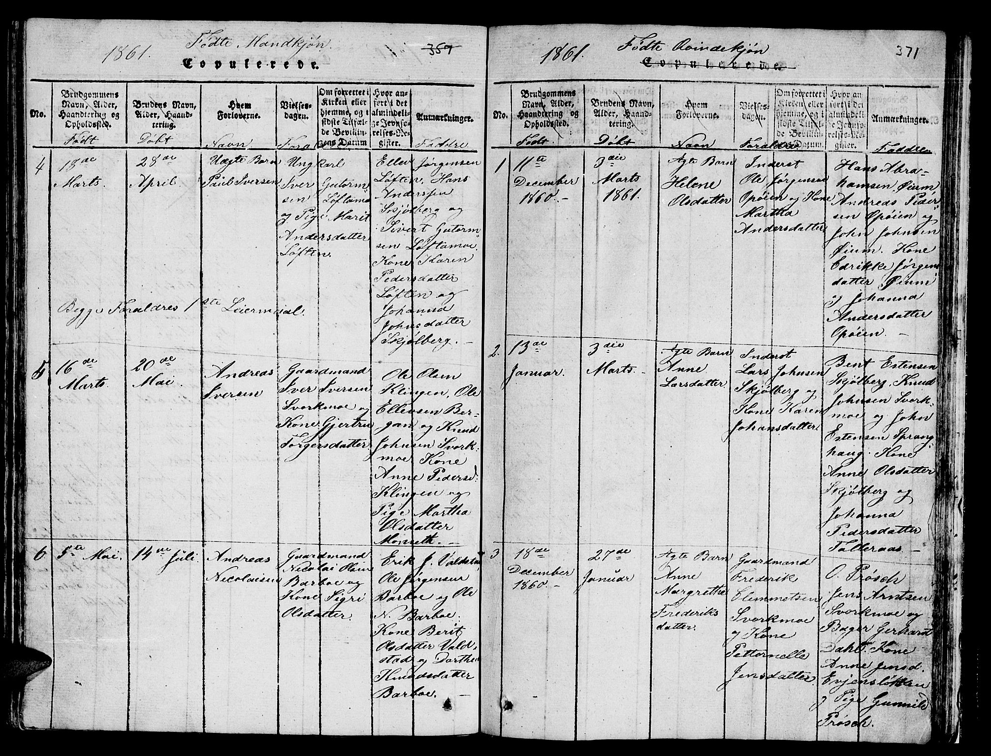 Ministerialprotokoller, klokkerbøker og fødselsregistre - Sør-Trøndelag, AV/SAT-A-1456/671/L0842: Parish register (copy) no. 671C01, 1816-1867, p. 370-371