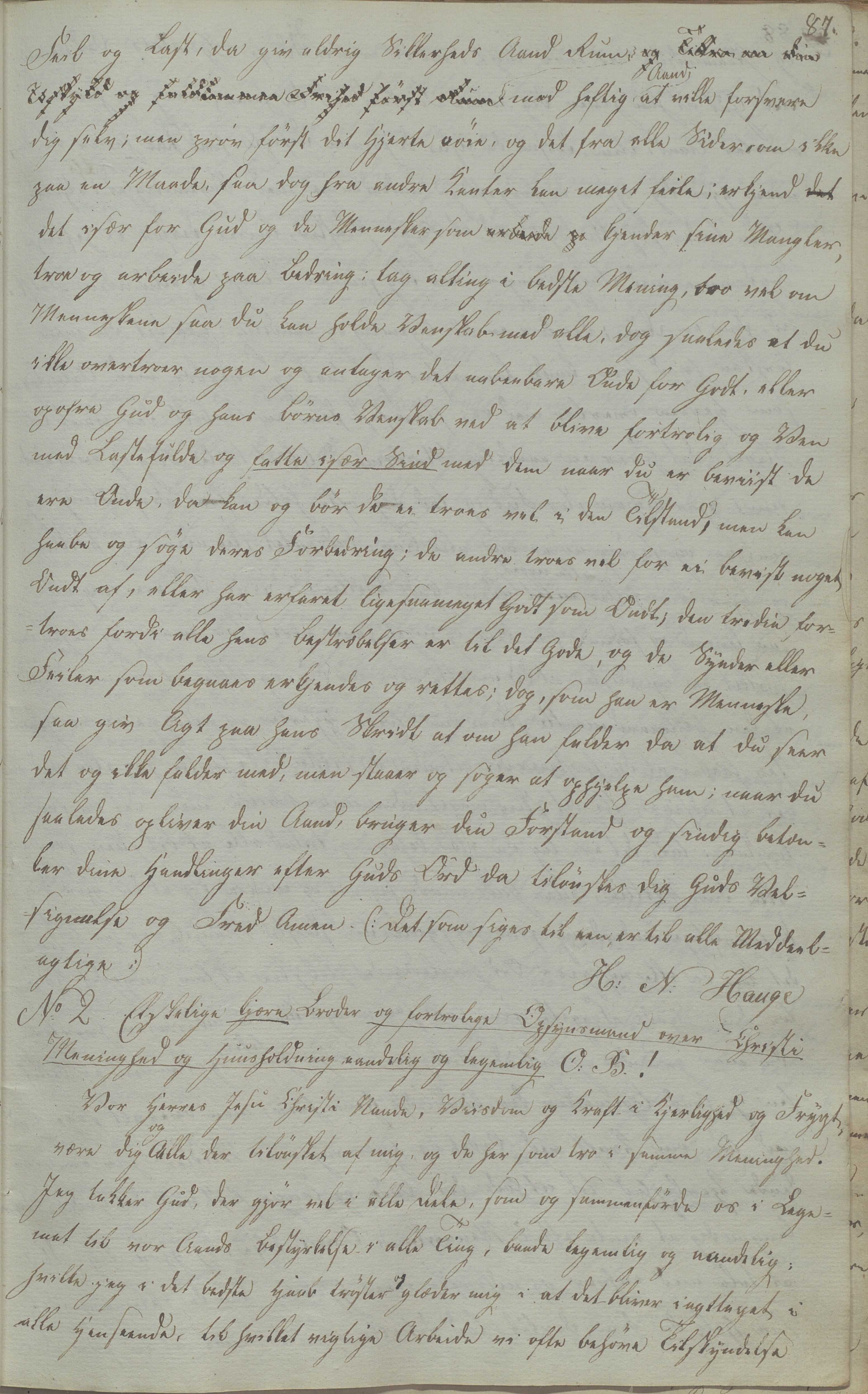 Heggtveitsamlingen, TMF/A-1007/H/L0052/0001: Innbundne brev Ms. S, med innlagt registratur / Innbundne brev Ms S. , 1801-1823, p. 87