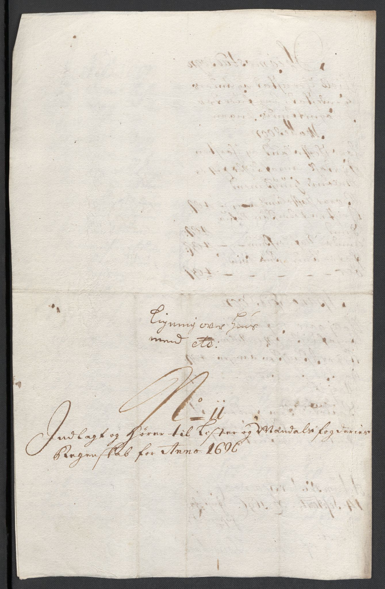 Rentekammeret inntil 1814, Reviderte regnskaper, Fogderegnskap, RA/EA-4092/R43/L2546: Fogderegnskap Lista og Mandal, 1696-1697, p. 63