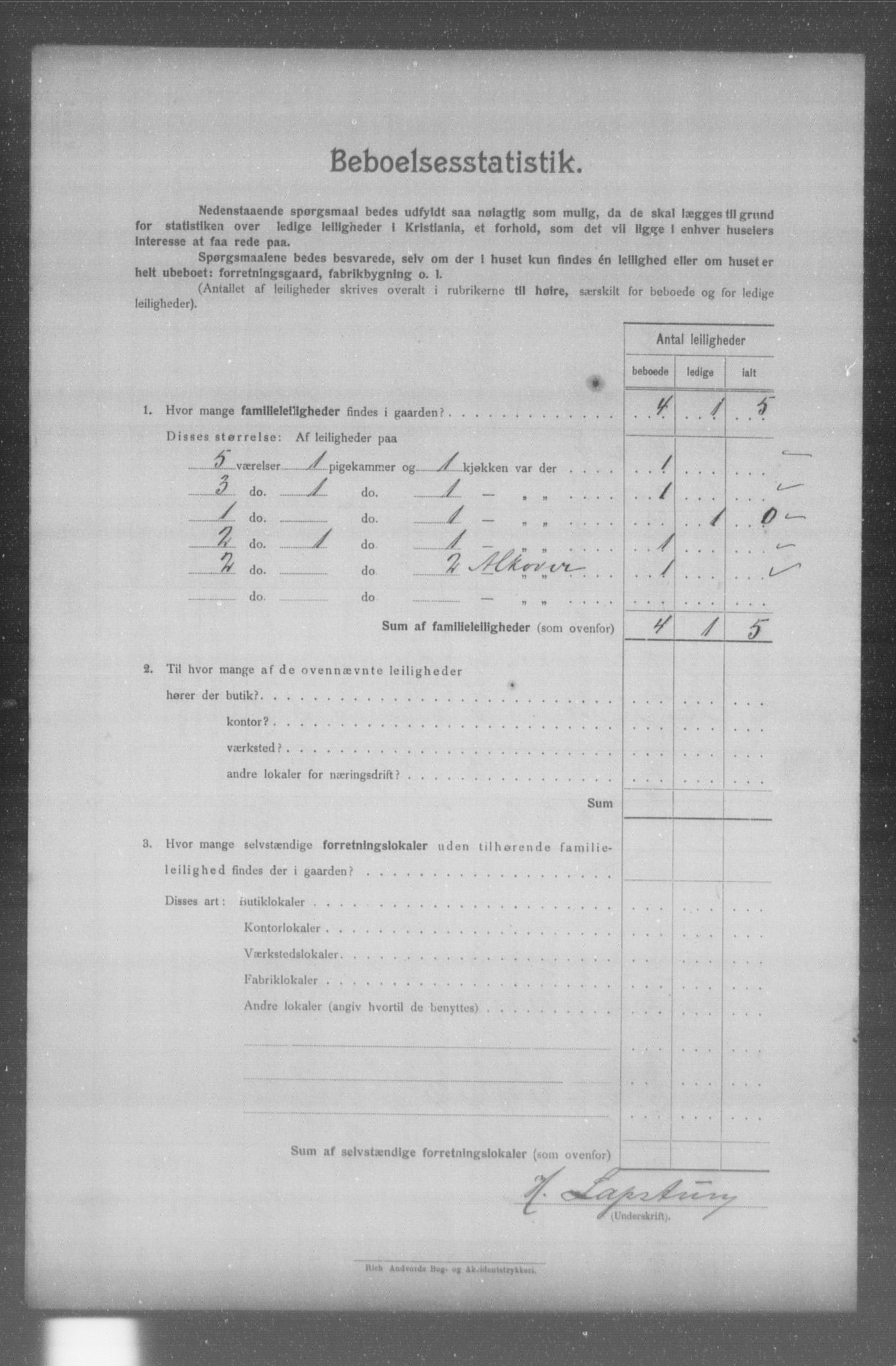 OBA, Municipal Census 1904 for Kristiania, 1904, p. 9463