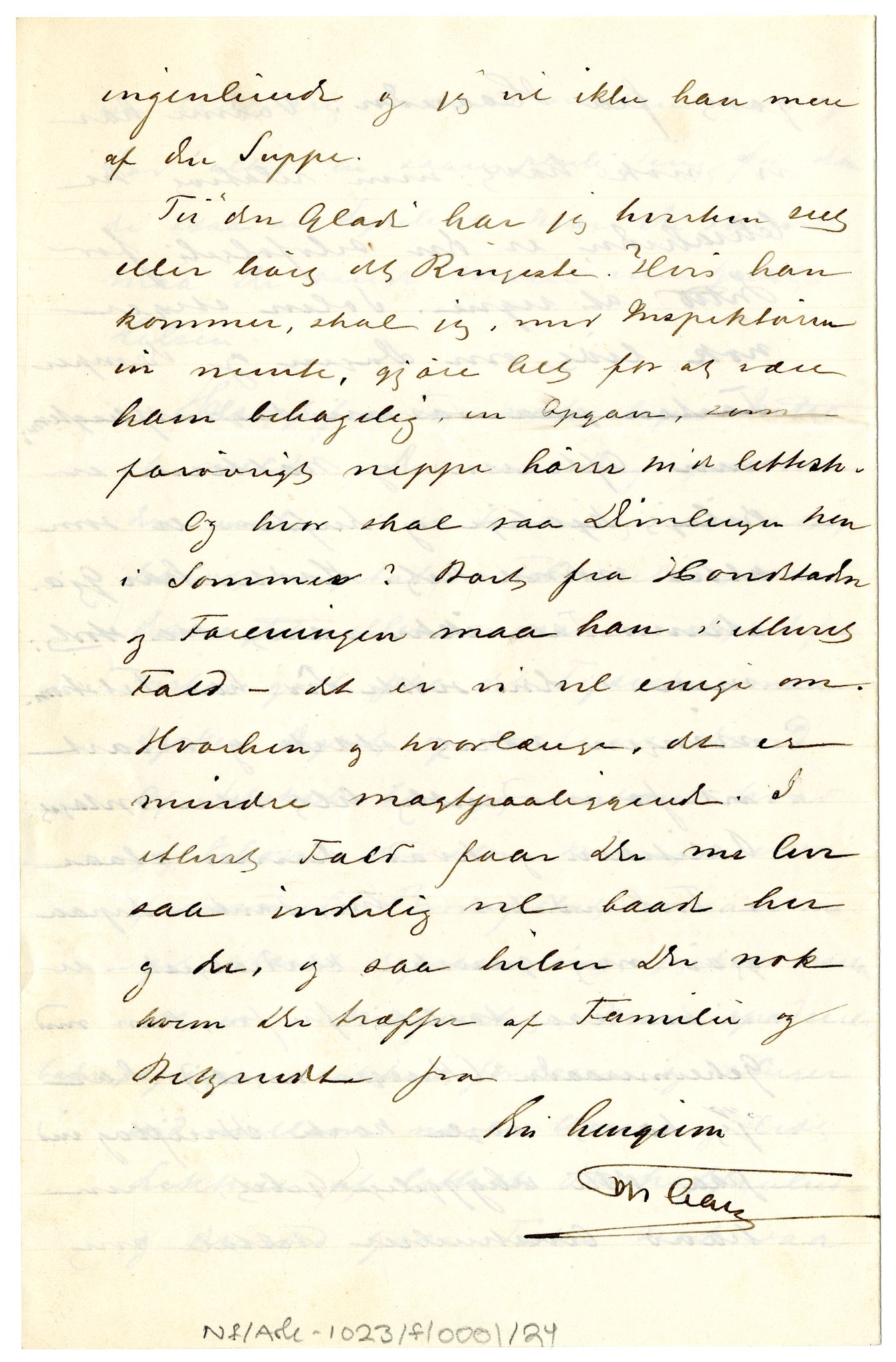 Diderik Maria Aalls brevsamling, NF/Ark-1023/F/L0001: D.M. Aalls brevsamling. A - B, 1738-1889, p. 372