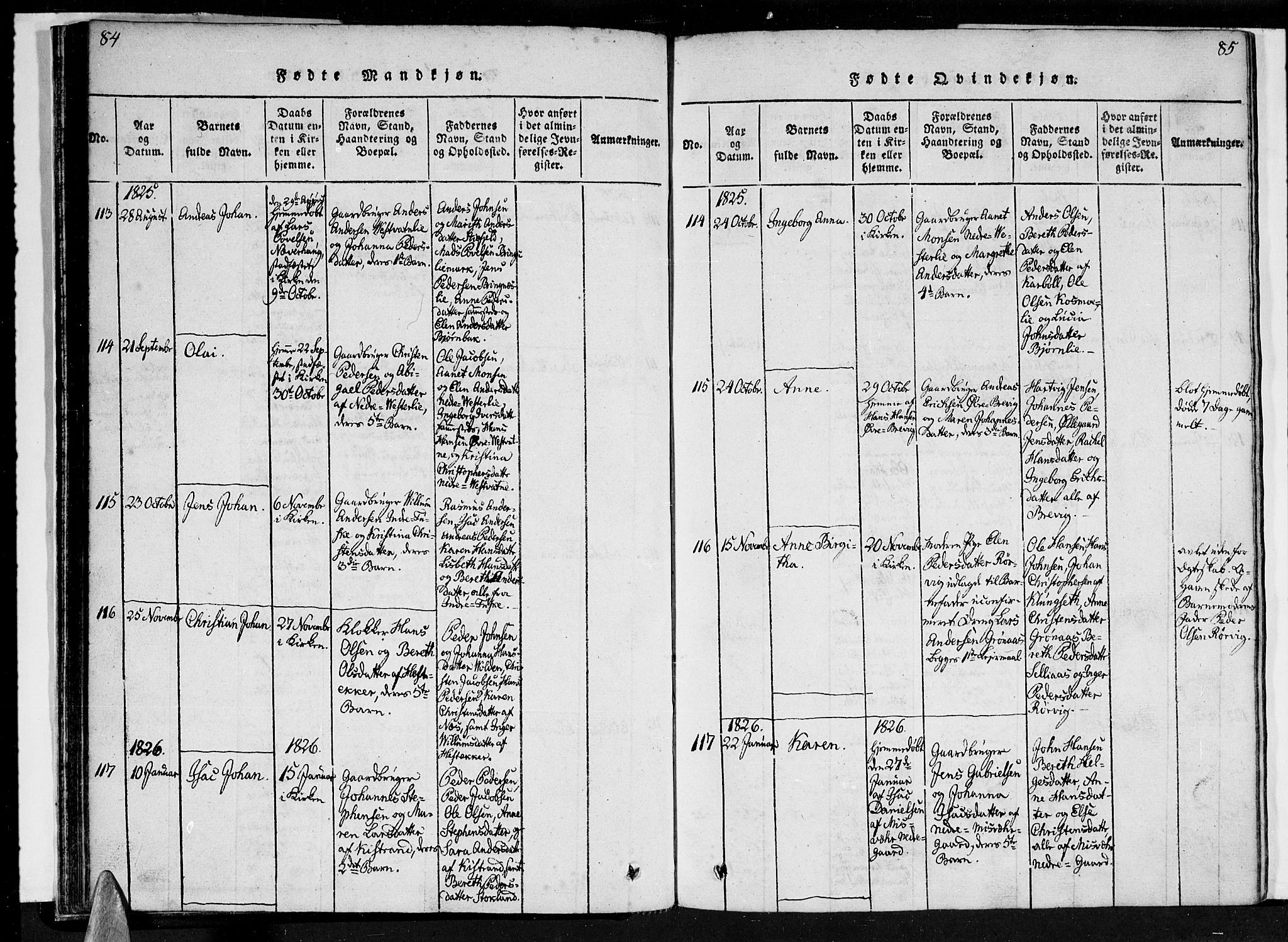 Ministerialprotokoller, klokkerbøker og fødselsregistre - Nordland, SAT/A-1459/852/L0736: Parish register (official) no. 852A06, 1820-1833, p. 84-85