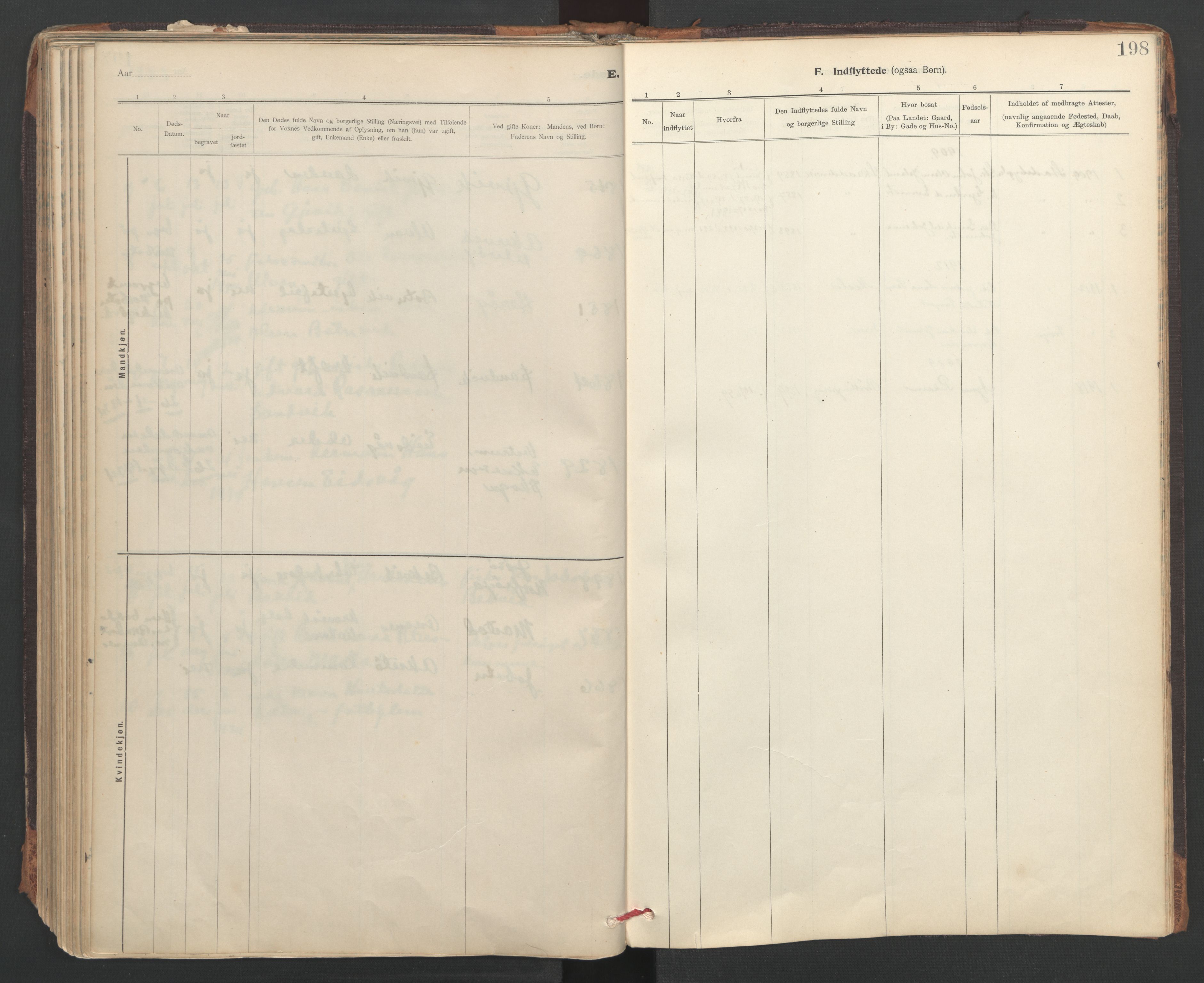 Ministerialprotokoller, klokkerbøker og fødselsregistre - Sør-Trøndelag, AV/SAT-A-1456/637/L0559: Parish register (official) no. 637A02, 1899-1923, p. 198