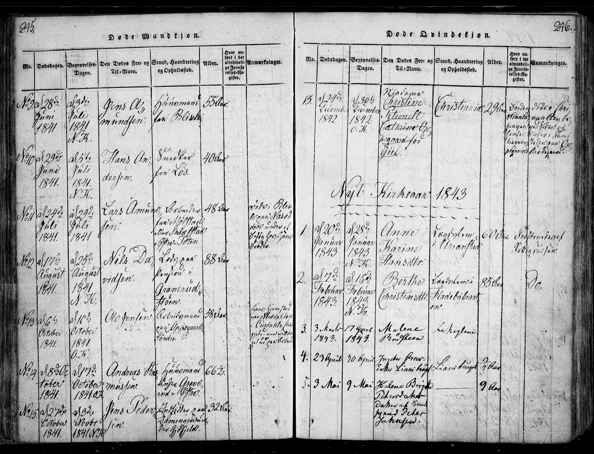 Nesodden prestekontor Kirkebøker, SAO/A-10013/F/Fa/L0006: Parish register (official) no. I 6, 1814-1847, p. 245-246
