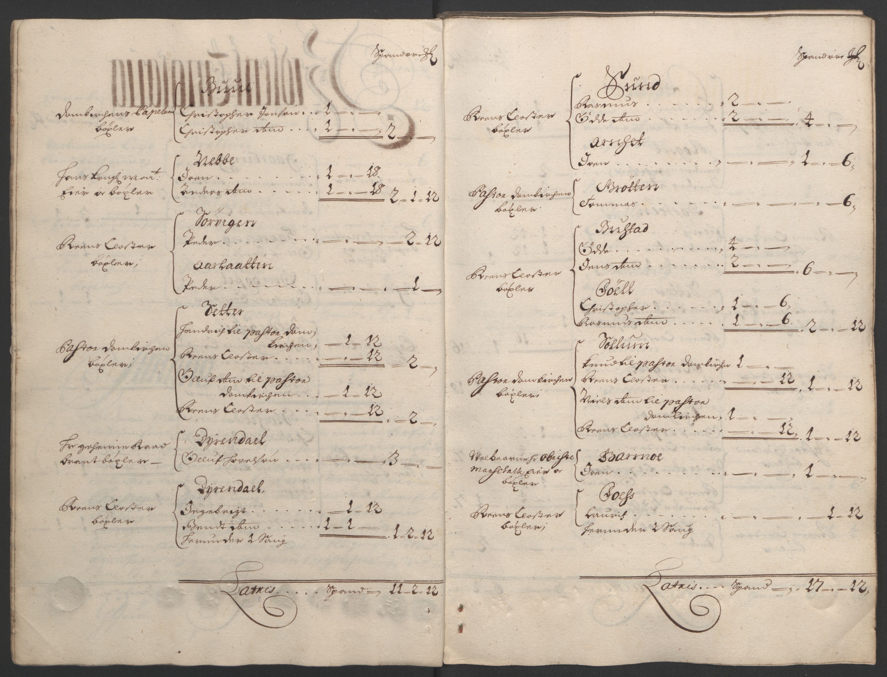 Rentekammeret inntil 1814, Reviderte regnskaper, Fogderegnskap, AV/RA-EA-4092/R57/L3851: Fogderegnskap Fosen, 1695-1696, p. 23