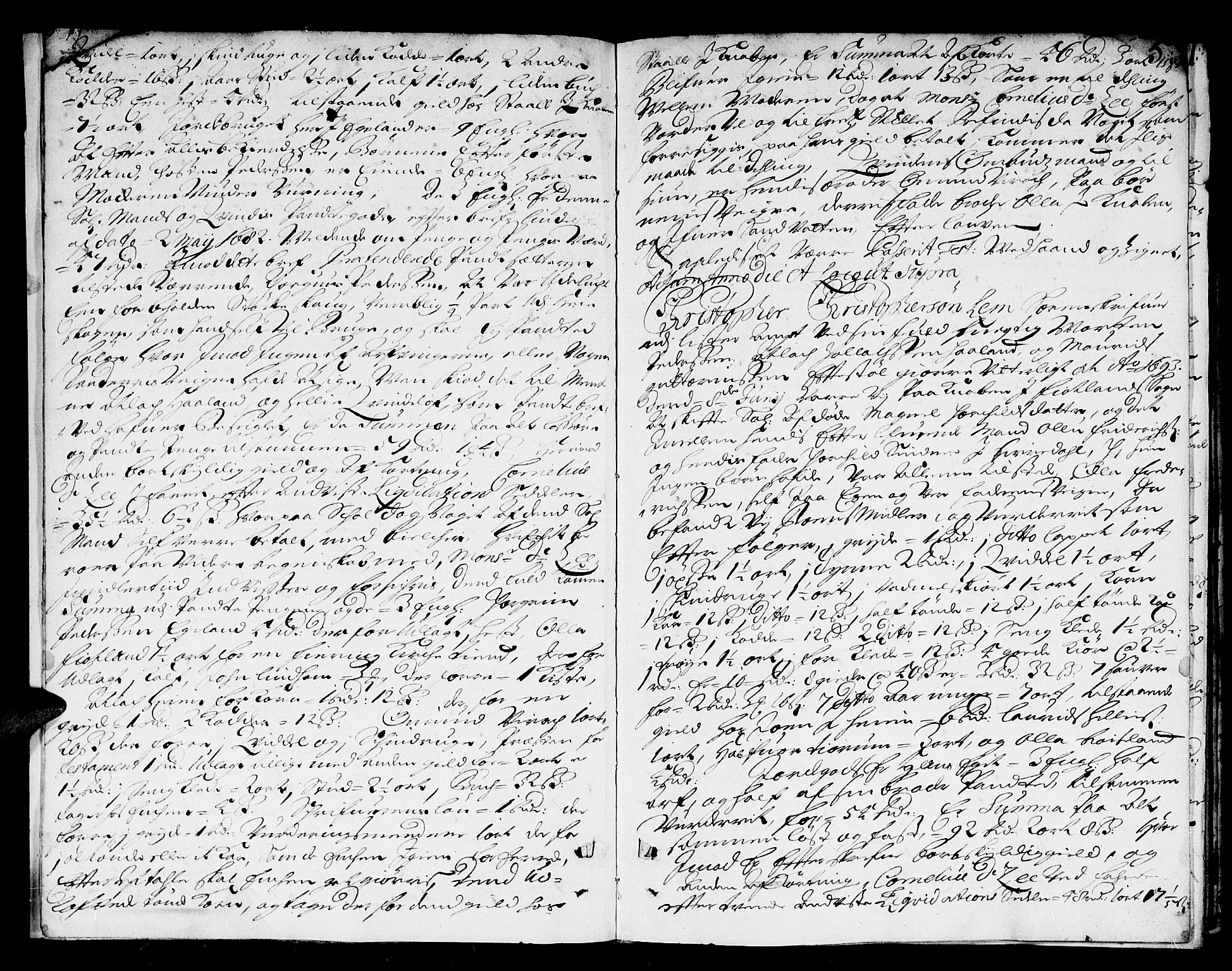 Lister sorenskriveri, AV/SAK-1221-0003/H/Hc/L0006: Skifteprotokoll nr 6 med register, 1693-1695, p. 4b-5a