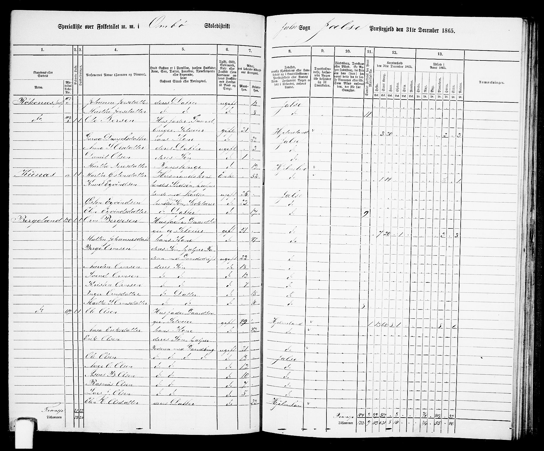 RA, 1865 census for Jelsa, 1865, p. 68