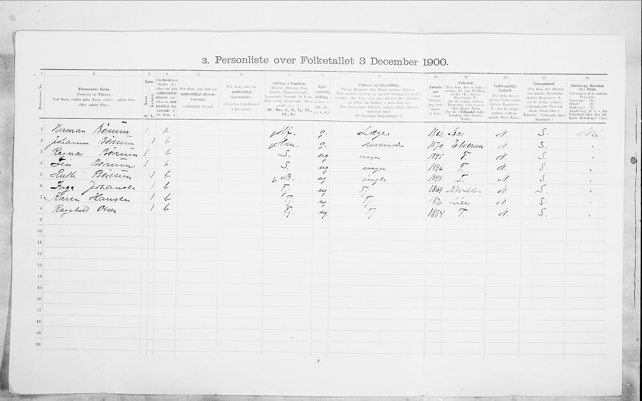 SAO, 1900 census for Kristiania, 1900, p. 90235