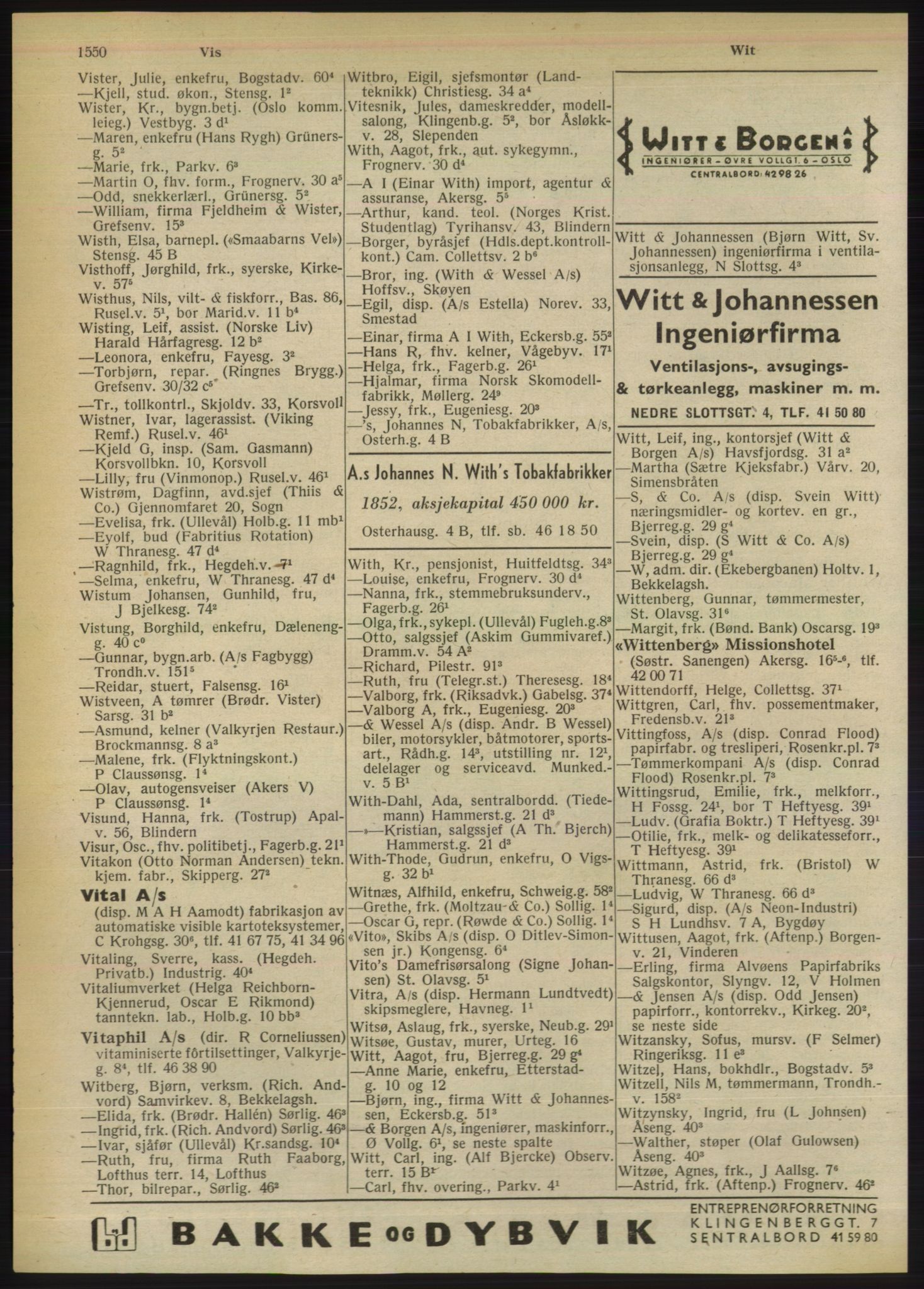 Kristiania/Oslo adressebok, PUBL/-, 1950, p. 1550