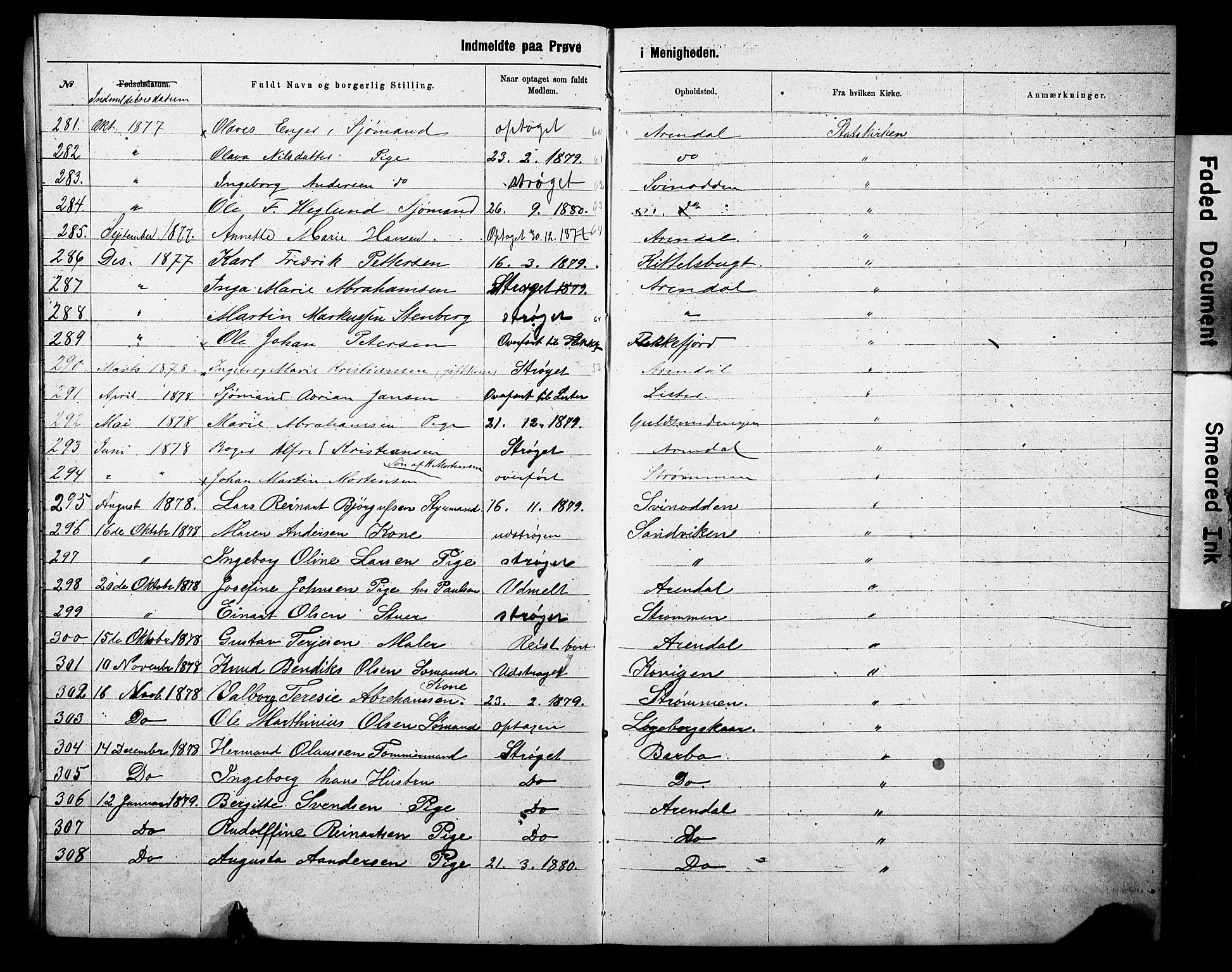 Metodistmenigheten, Arendal, AV/SAK-1292-0011/F/Fa/L0002: Dissenter register no. F-3, 1867-1884