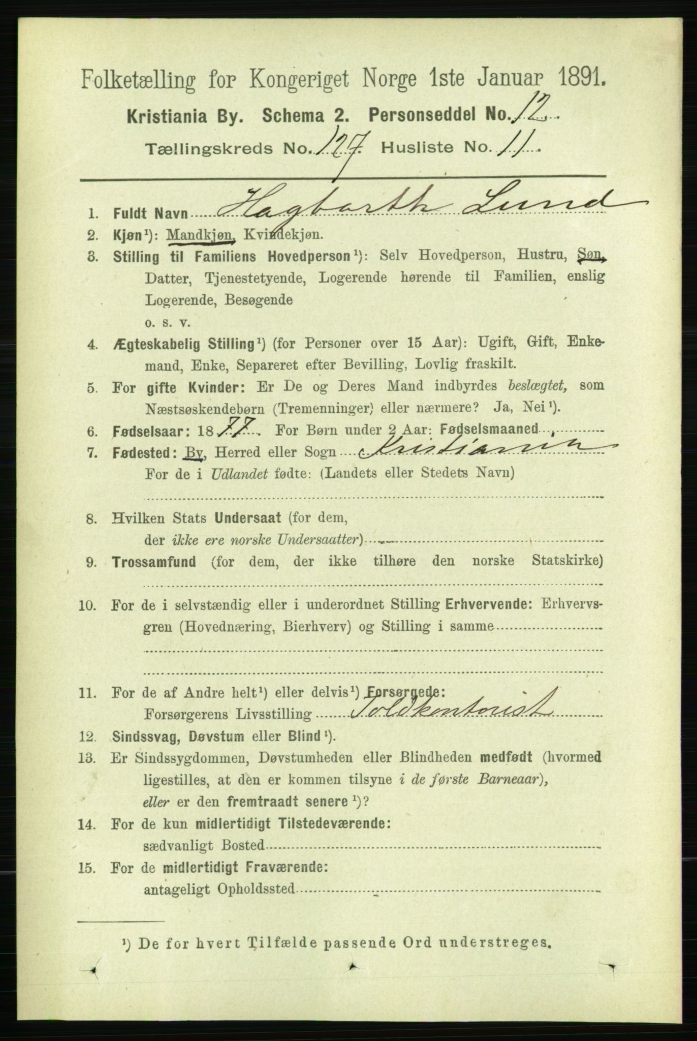 RA, 1891 census for 0301 Kristiania, 1891, p. 68235