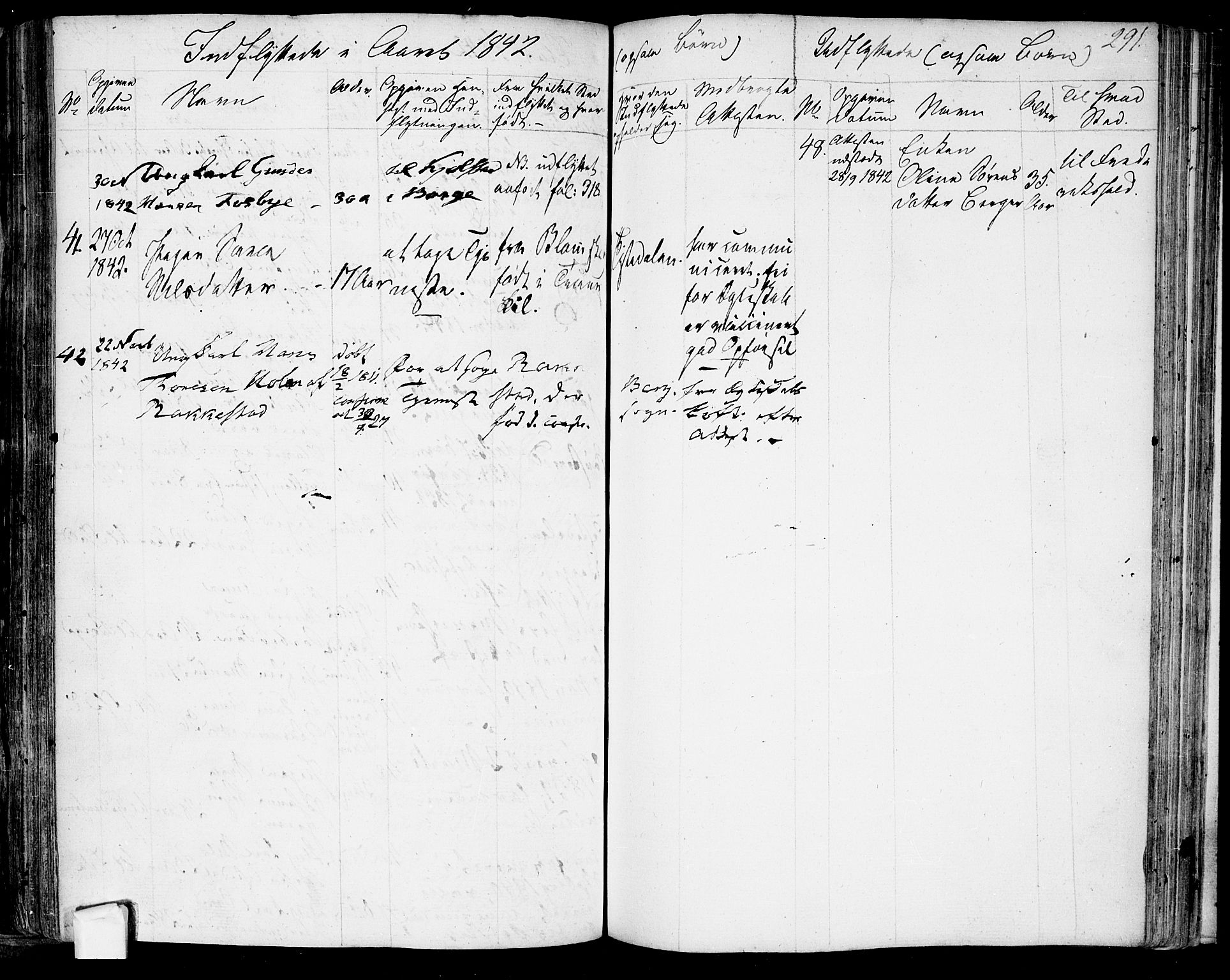 Berg prestekontor Kirkebøker, AV/SAO-A-10902/F/Fa/L0003: Parish register (official) no. I 3, 1832-1842, p. 291