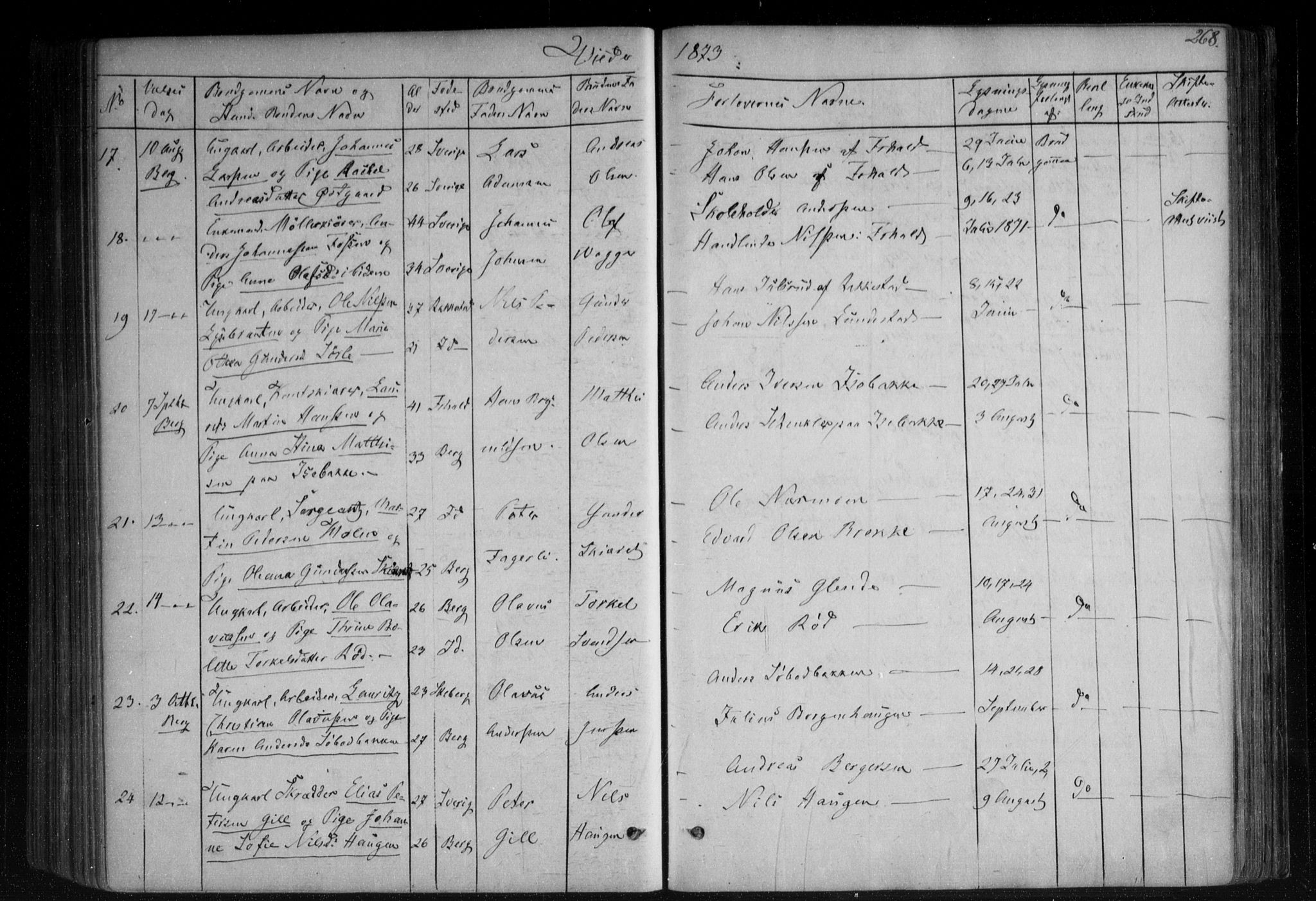 Berg prestekontor Kirkebøker, SAO/A-10902/F/Fa/L0005: Parish register (official) no. I 5, 1861-1877, p. 268