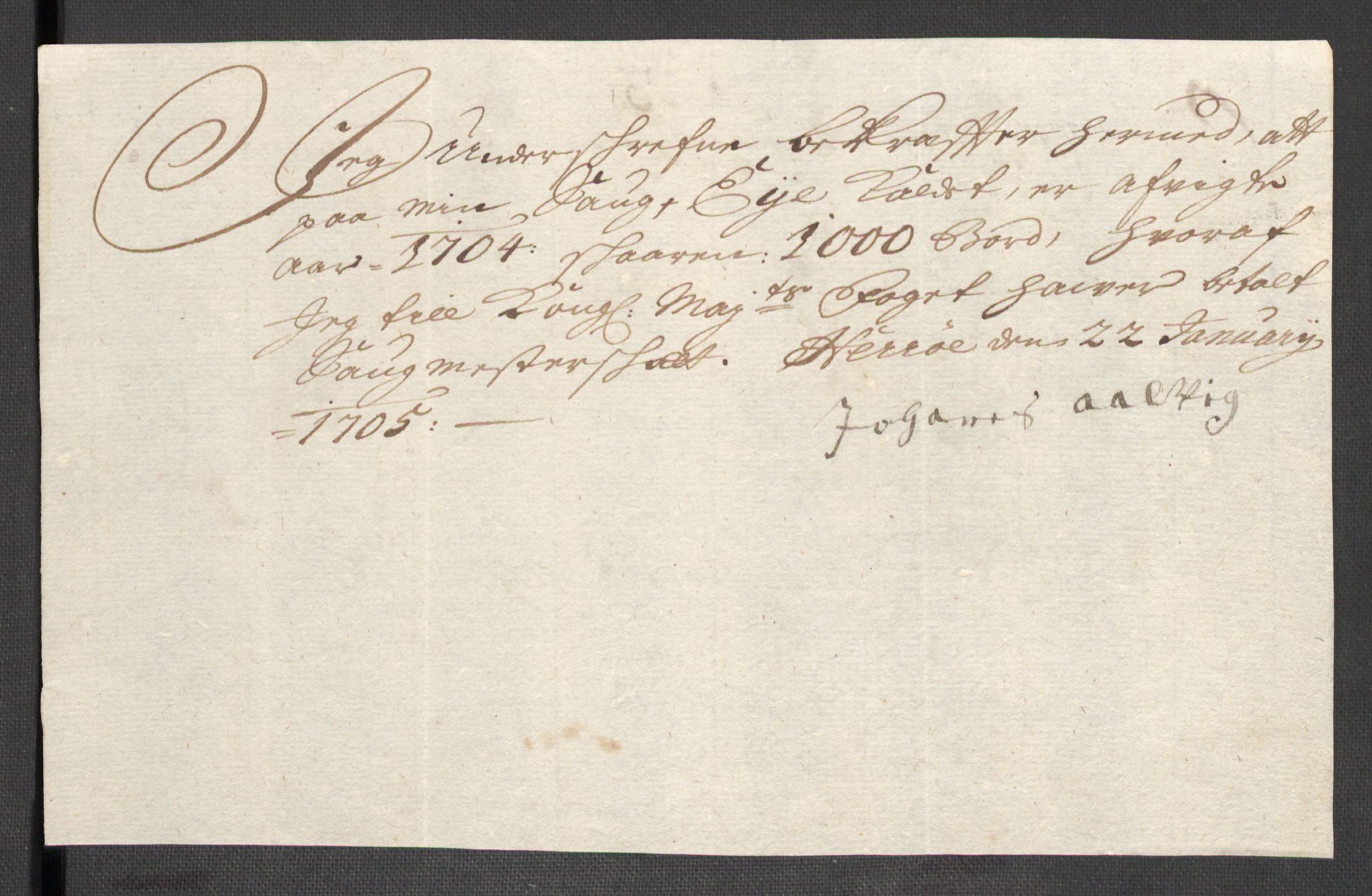 Rentekammeret inntil 1814, Reviderte regnskaper, Fogderegnskap, AV/RA-EA-4092/R48/L2982: Fogderegnskap Sunnhordland og Hardanger, 1704, p. 201