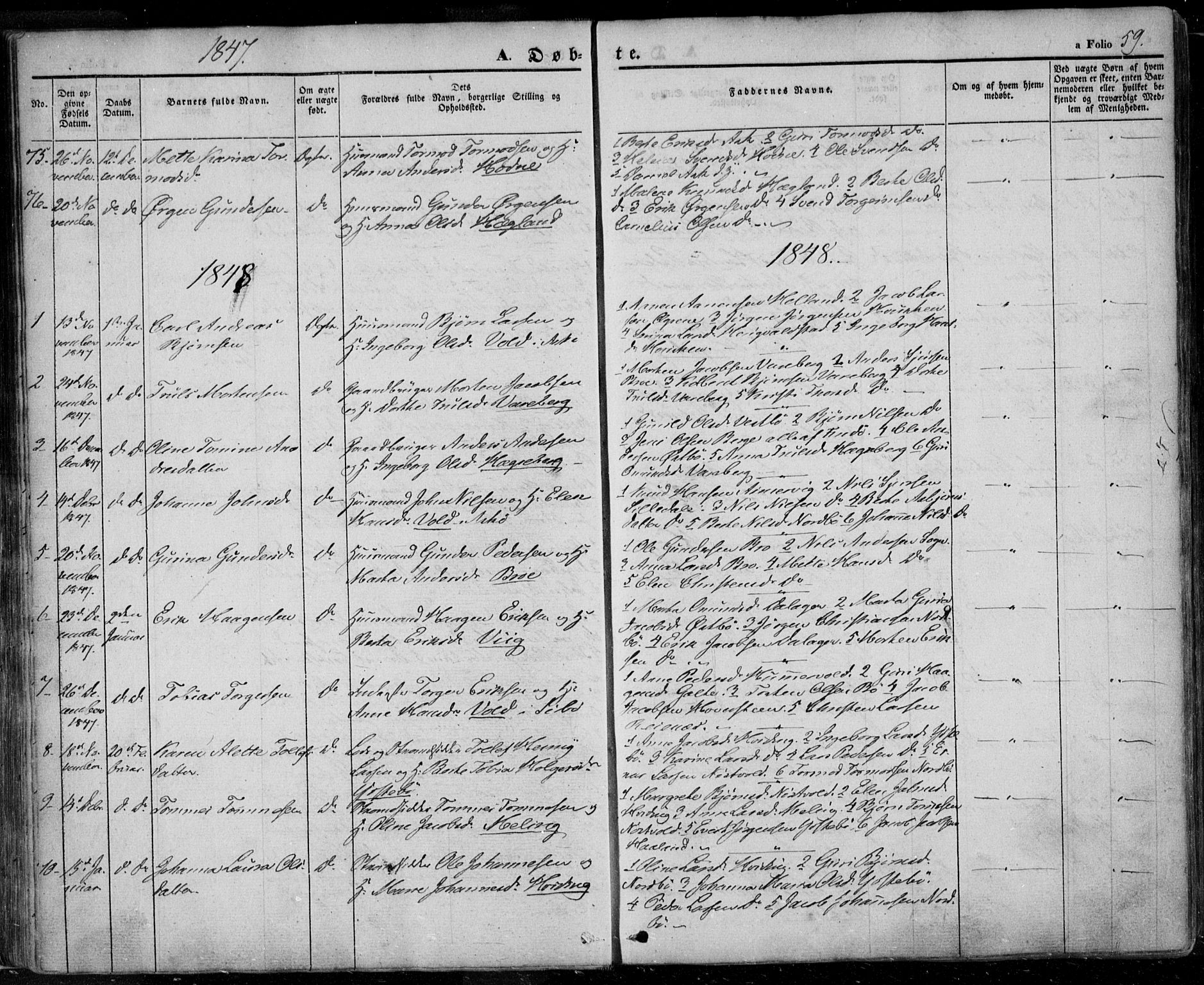 Rennesøy sokneprestkontor, SAST/A -101827/H/Ha/Haa/L0005: Parish register (official) no. A 5, 1838-1859, p. 59