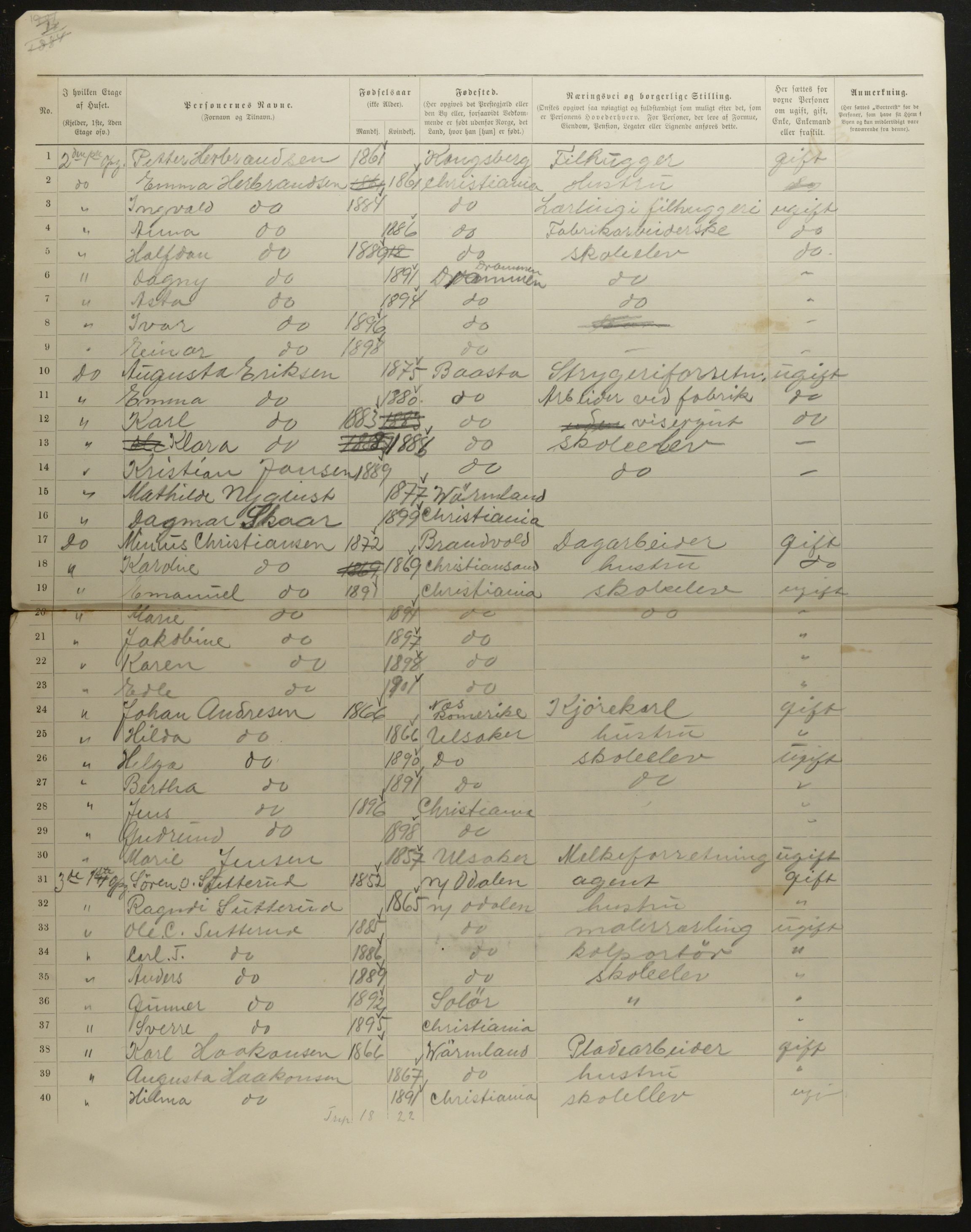 OBA, Municipal Census 1901 for Kristiania, 1901, p. 8468