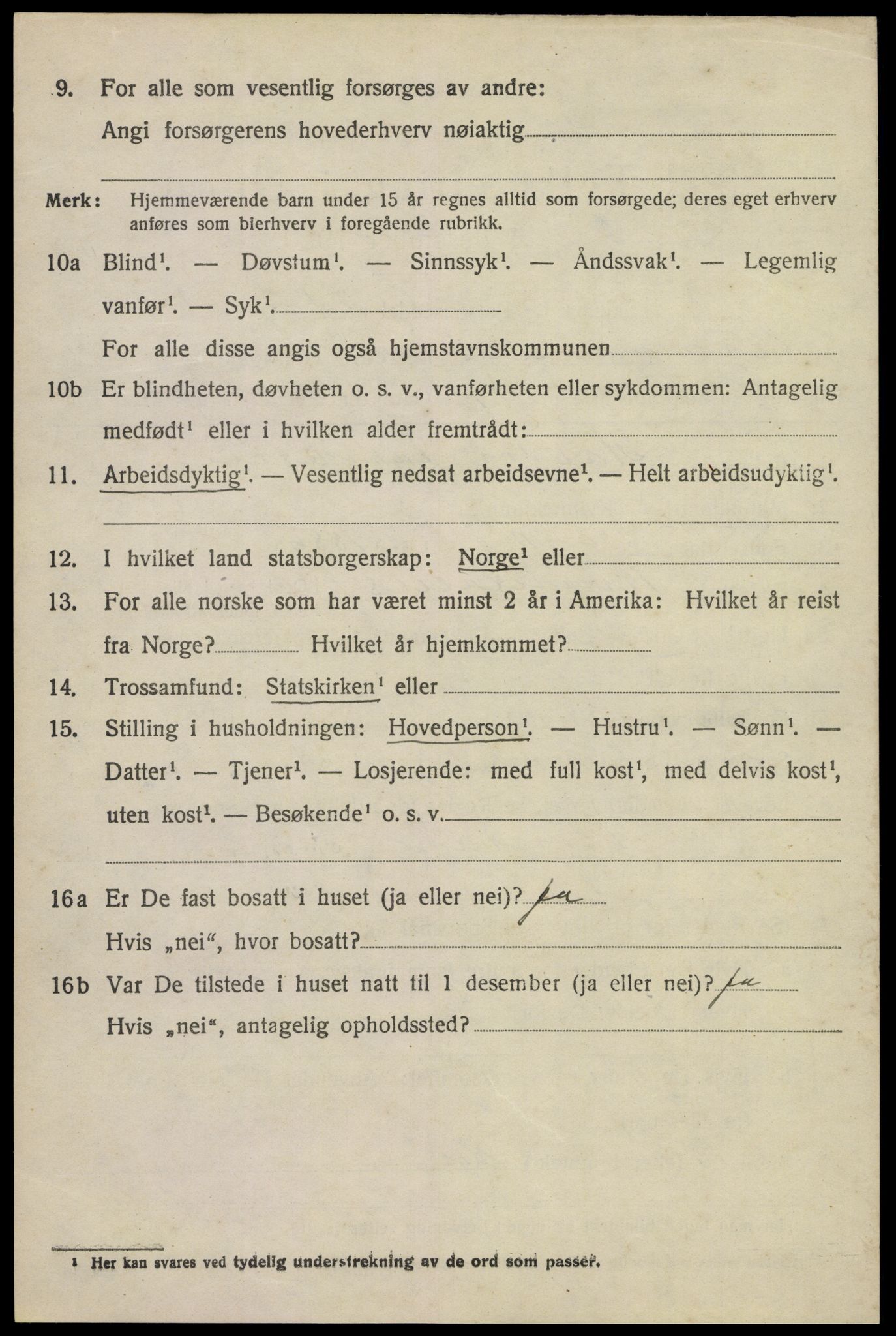 SAKO, 1920 census for Brunlanes, 1920, p. 9242
