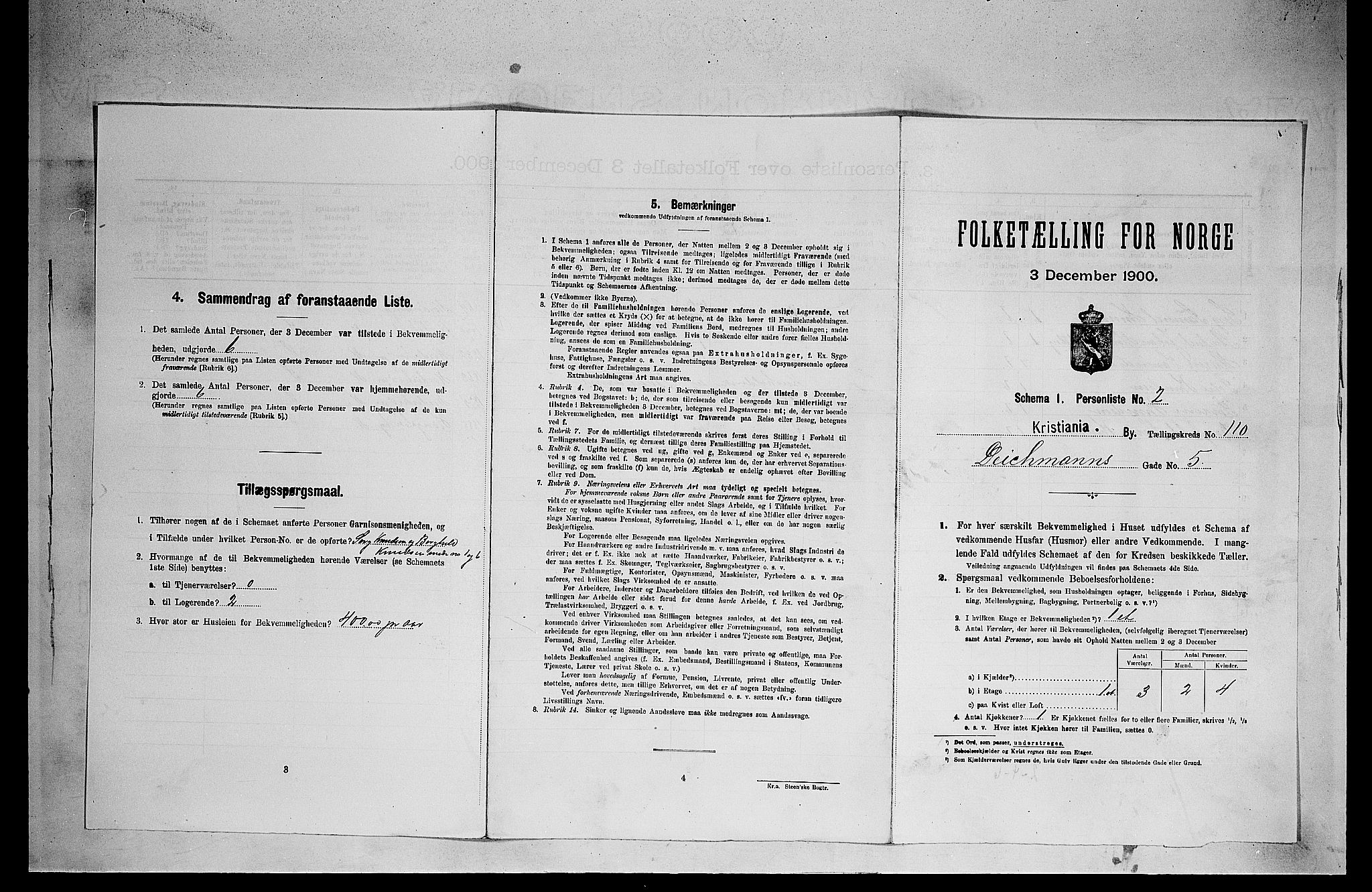 SAO, 1900 census for Kristiania, 1900, p. 15661