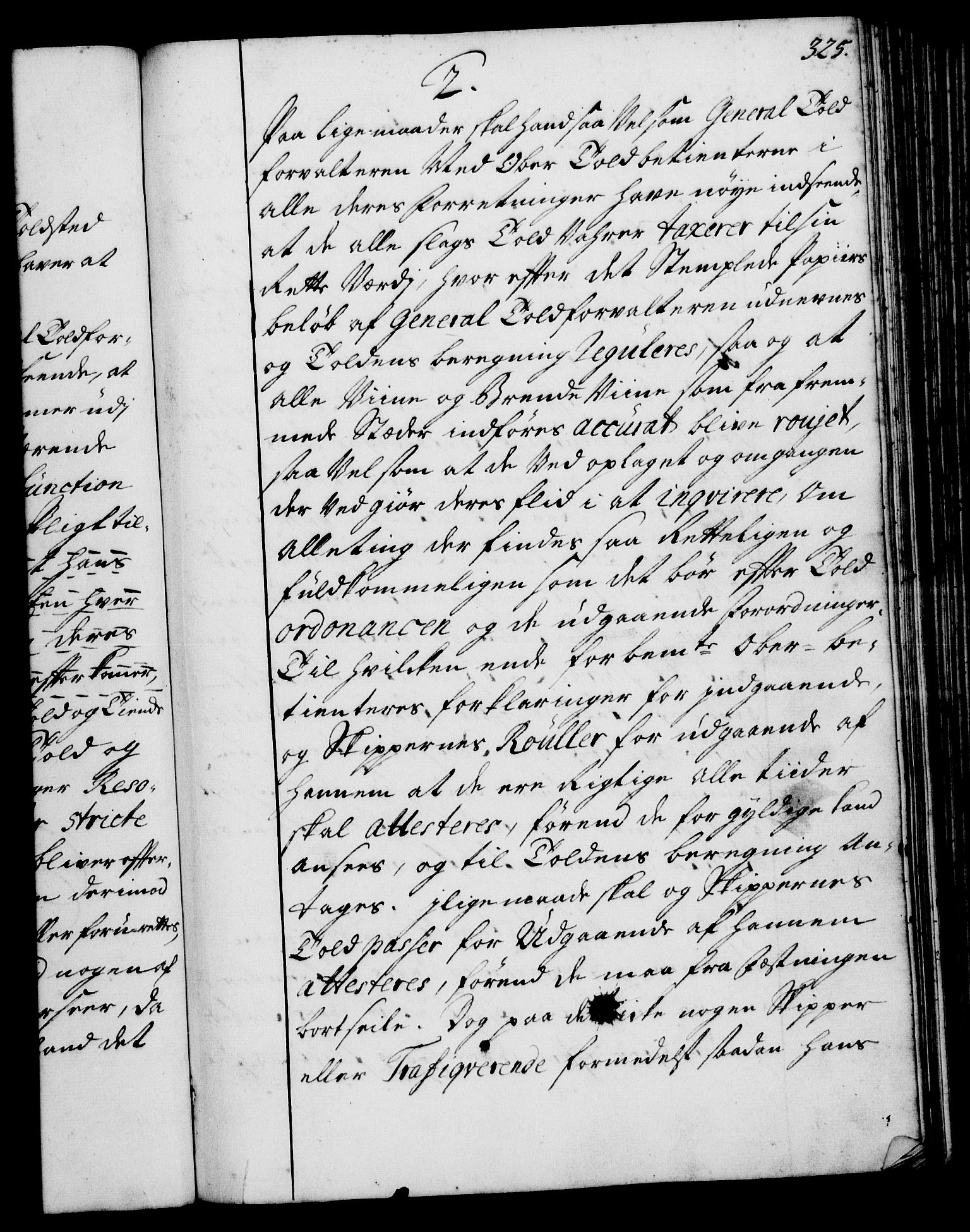 Rentekammeret, Kammerkanselliet, RA/EA-3111/G/Gg/Ggi/L0001: Norsk instruksjonsprotokoll med register (merket RK 53.34), 1720-1729, p. 325