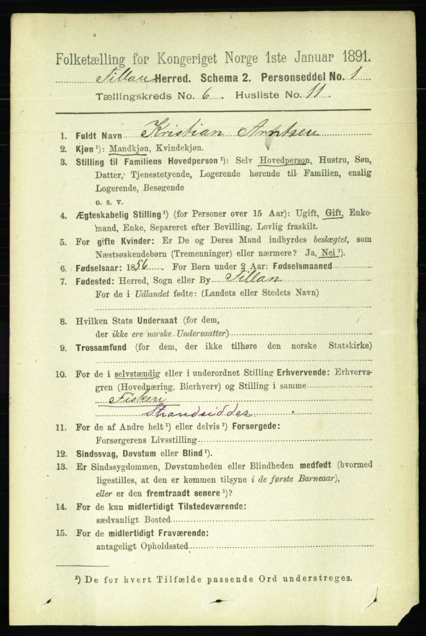 RA, 1891 census for 1616 Fillan, 1891, p. 1336