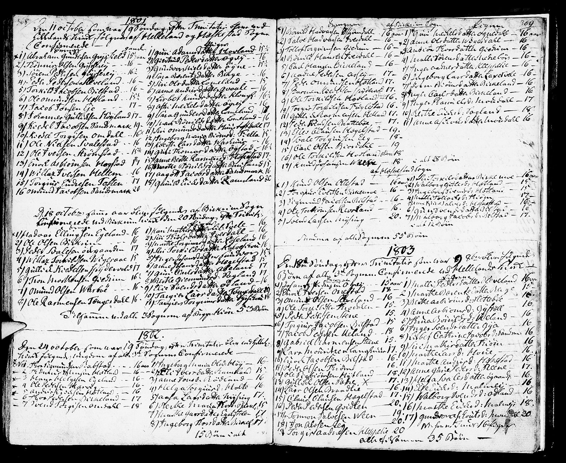 Helleland sokneprestkontor, AV/SAST-A-101810: Parish register (official) no. A 3 /1, 1791-1817, p. 368-369