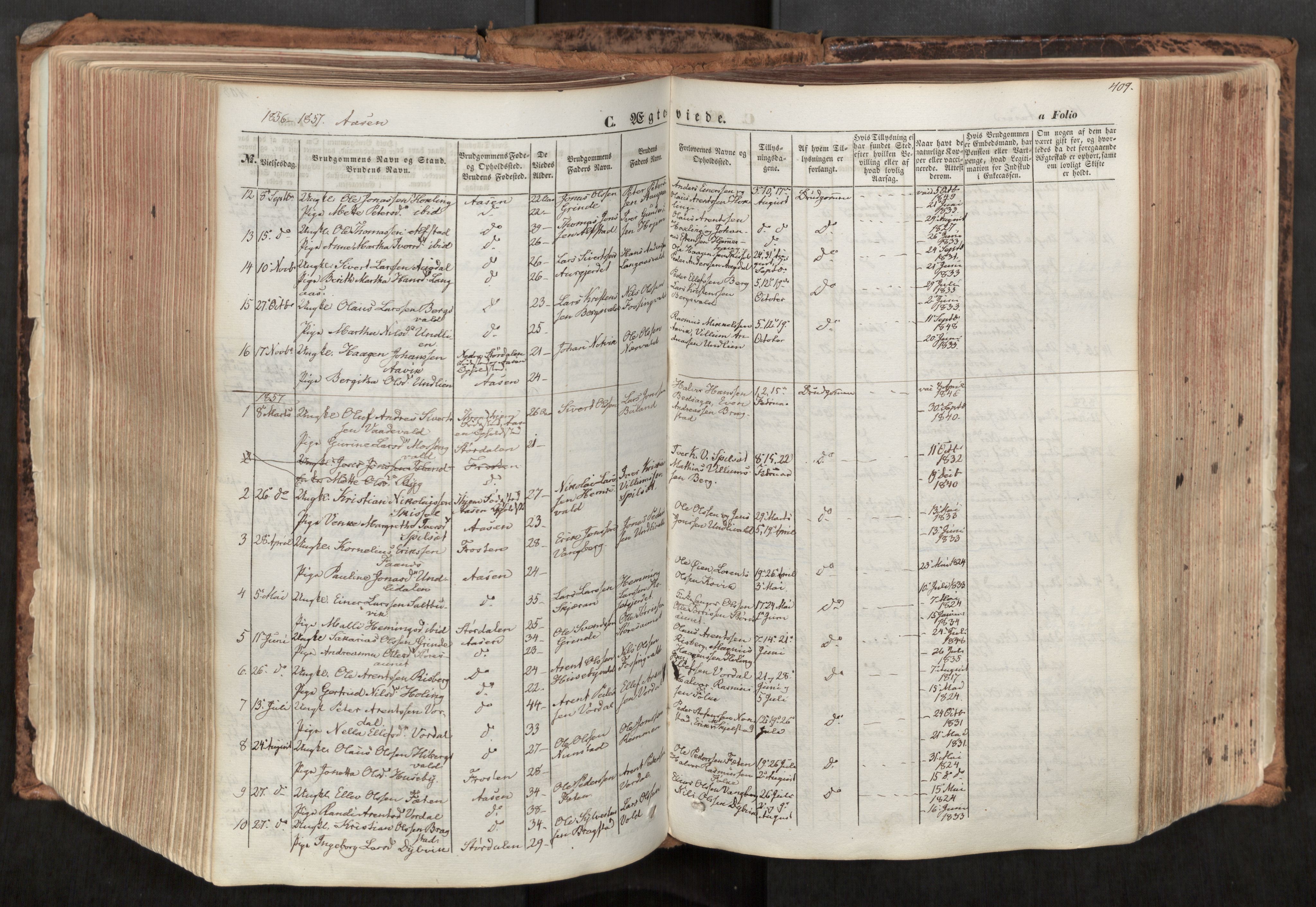 Ministerialprotokoller, klokkerbøker og fødselsregistre - Nord-Trøndelag, SAT/A-1458/713/L0116: Parish register (official) no. 713A07, 1850-1877, p. 409