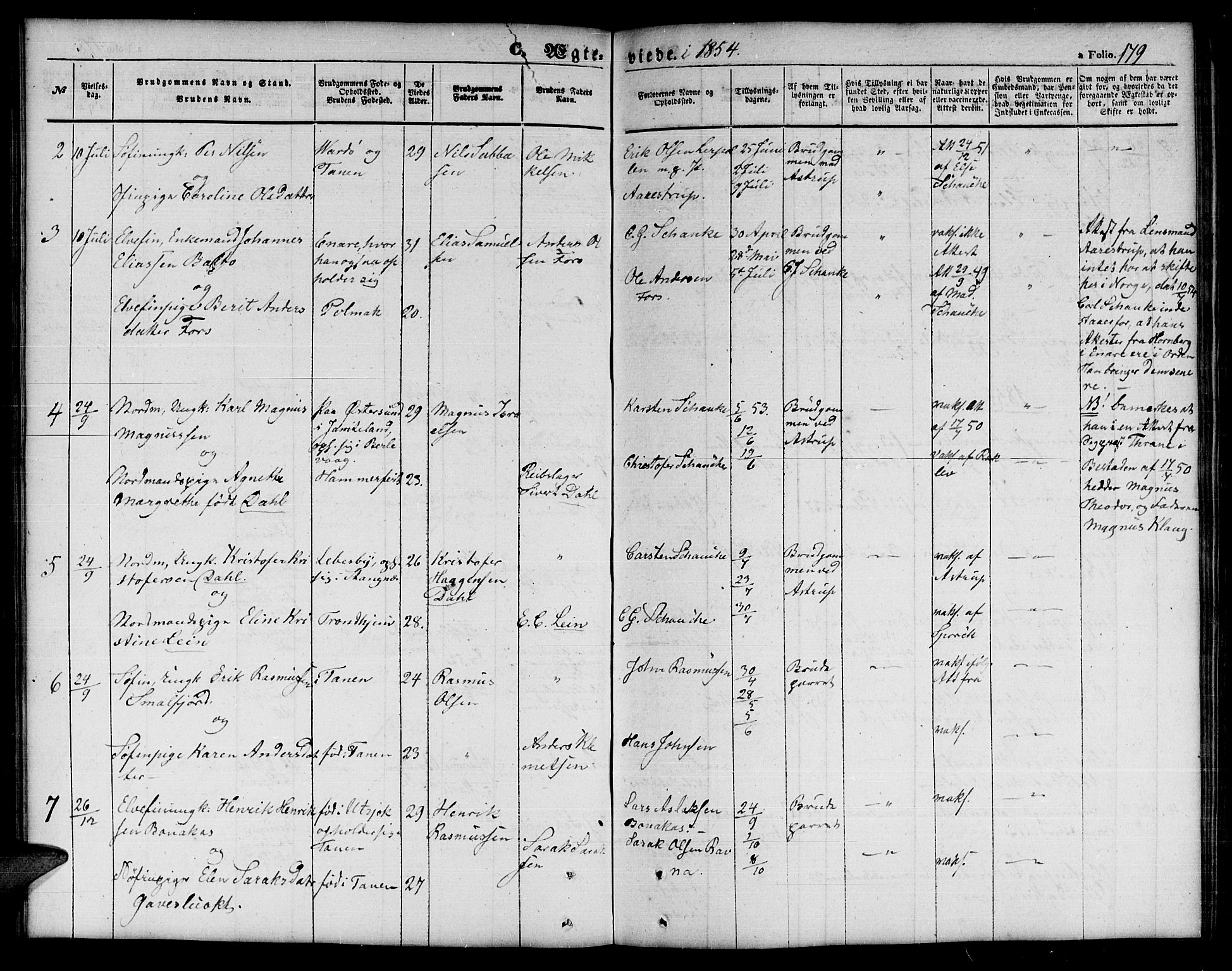 Tana sokneprestkontor, SATØ/S-1334/H/Hb/L0001klokker: Parish register (copy) no. 1 /1, 1853-1867, p. 179
