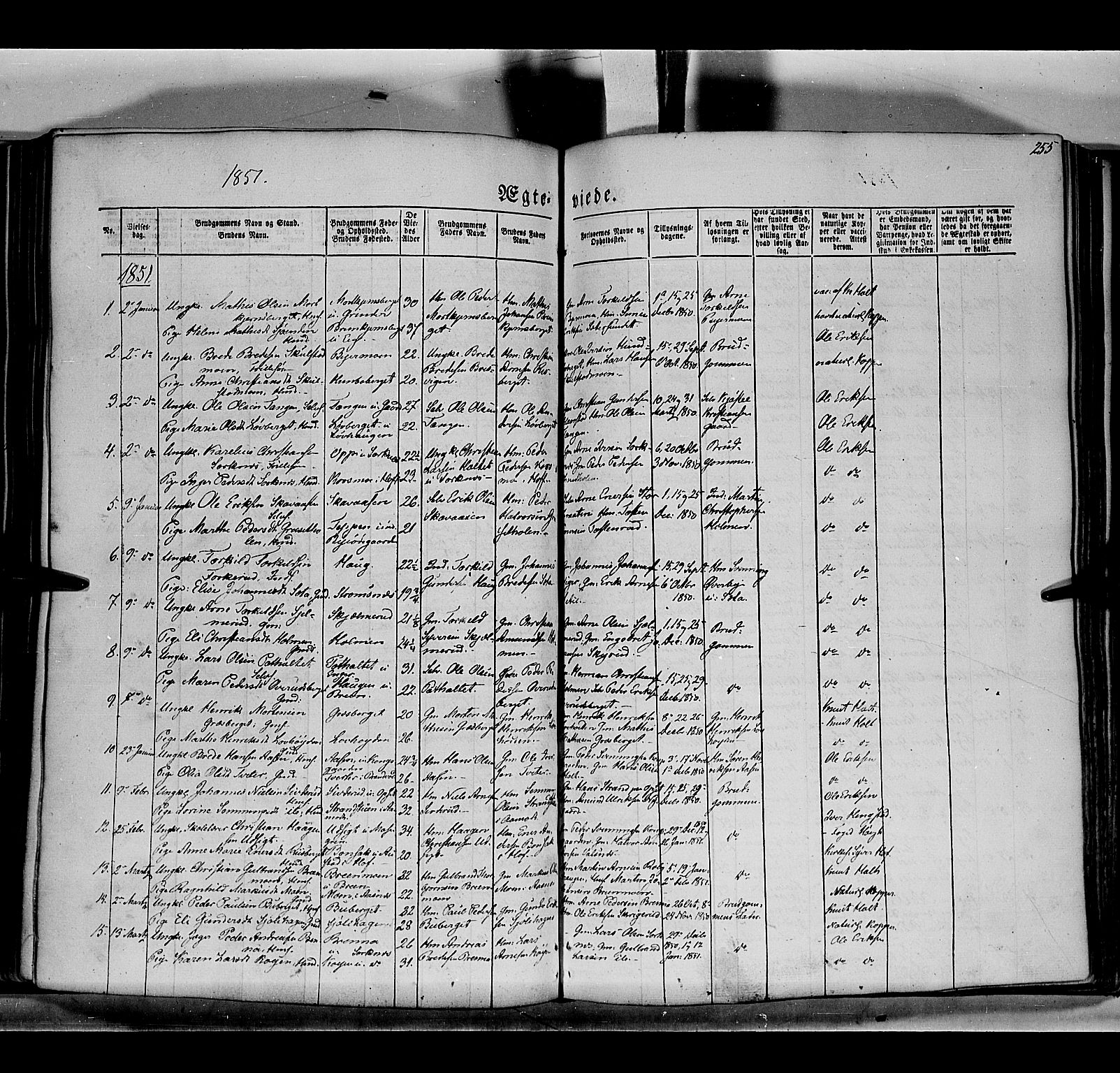 Grue prestekontor, AV/SAH-PREST-036/H/Ha/Haa/L0008: Parish register (official) no. 8, 1847-1858, p. 255